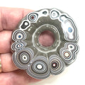 DVH Fordite Specimen Donut Buck Hole Polished Face Michigan Chv Frd Jp (6606) - DVHdesigns