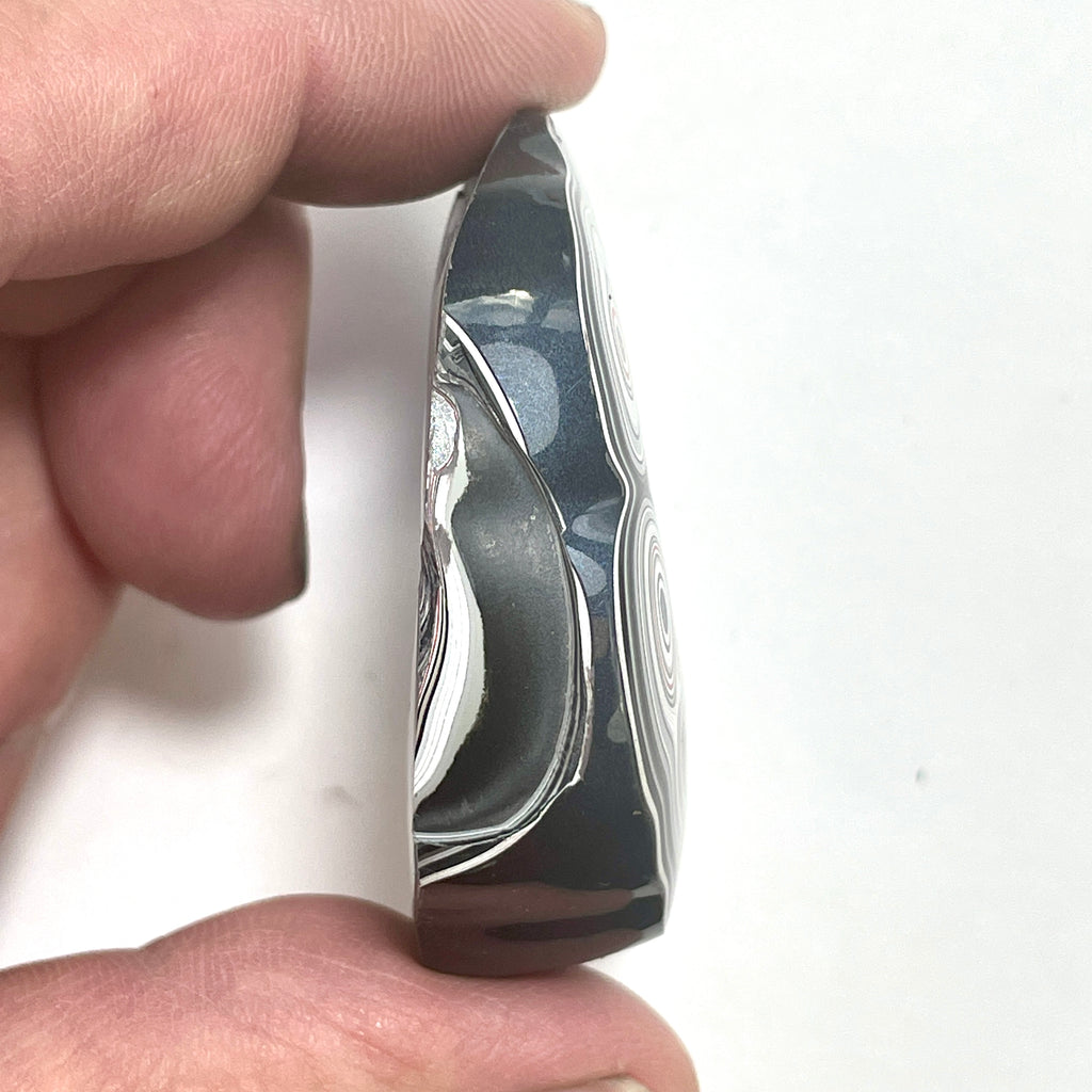 DVH Fordite Specimen Donut Buck Hole Polished Face Michigan Chv Frd Jp (6608) - DVHdesigns