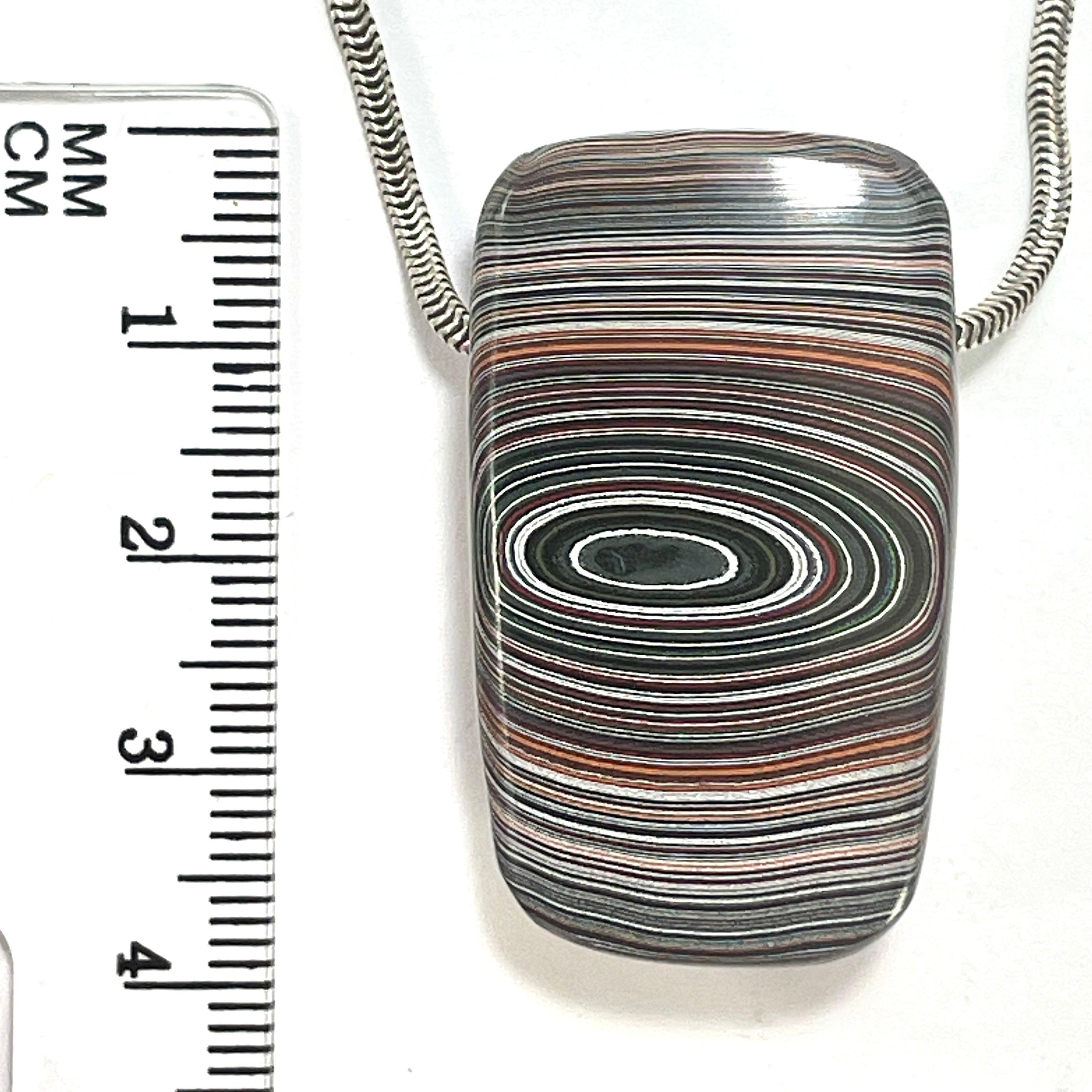 DVH Michigan Orange Joose Jeep Fordite Bead Pendant 38x22x12mm (6610) - DVHdesigns