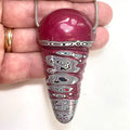 DVH Tuscadero Pink Jeep Fordite Bead Pendant Mushroom Phallus 75x40x19mm (6611) - DVHdesigns