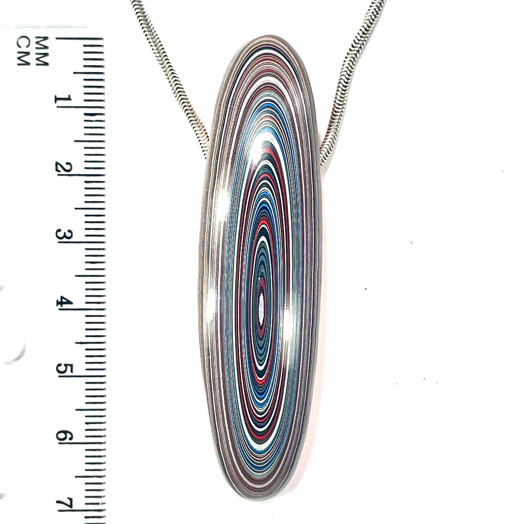 DVH Joose Orange Jeep Fordite Bead Pendant Michigan 69x18x13mm (6617) - DVHdesigns