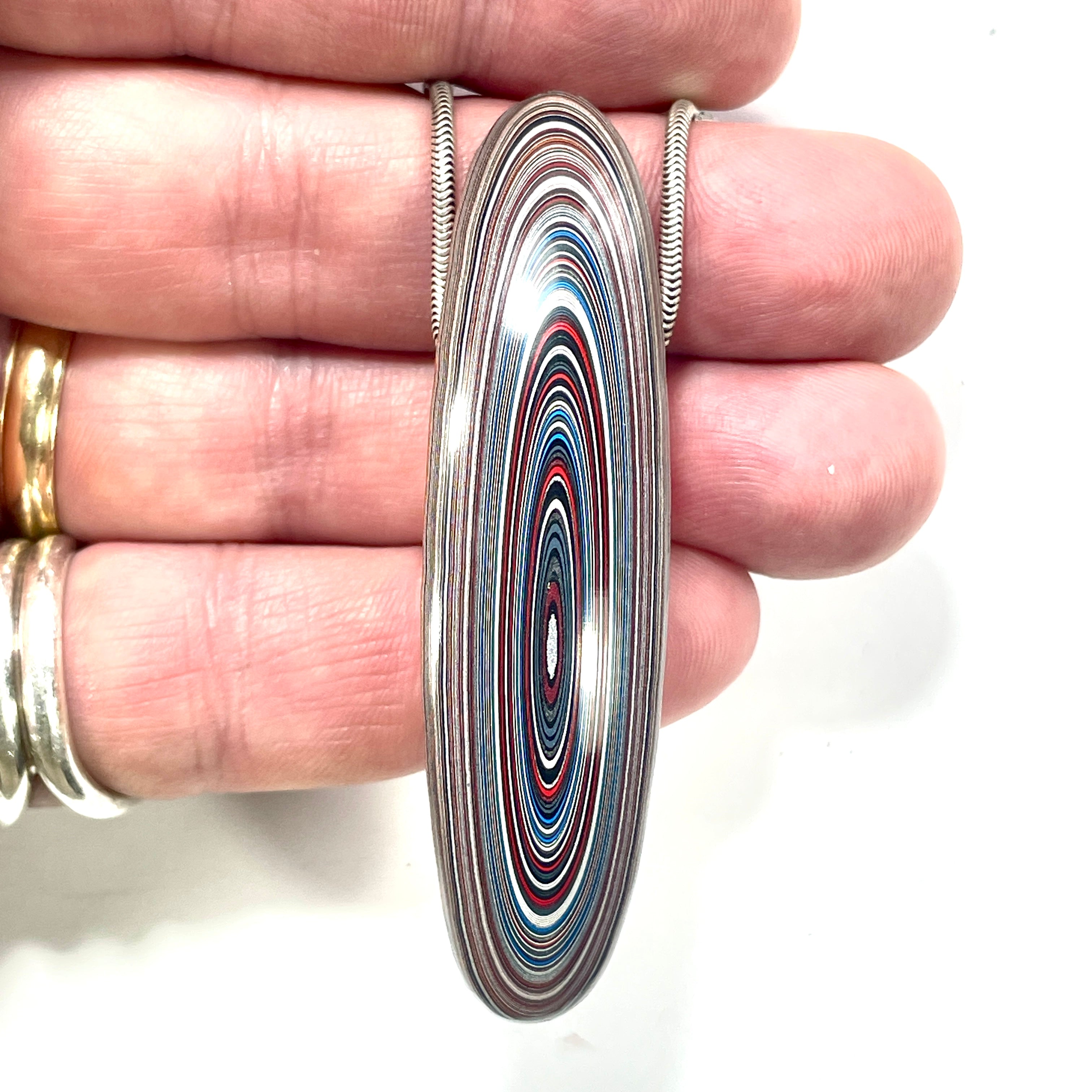DVH Joose Orange Jeep Fordite Bead Pendant Michigan 69x18x13mm (6617) - DVHdesigns