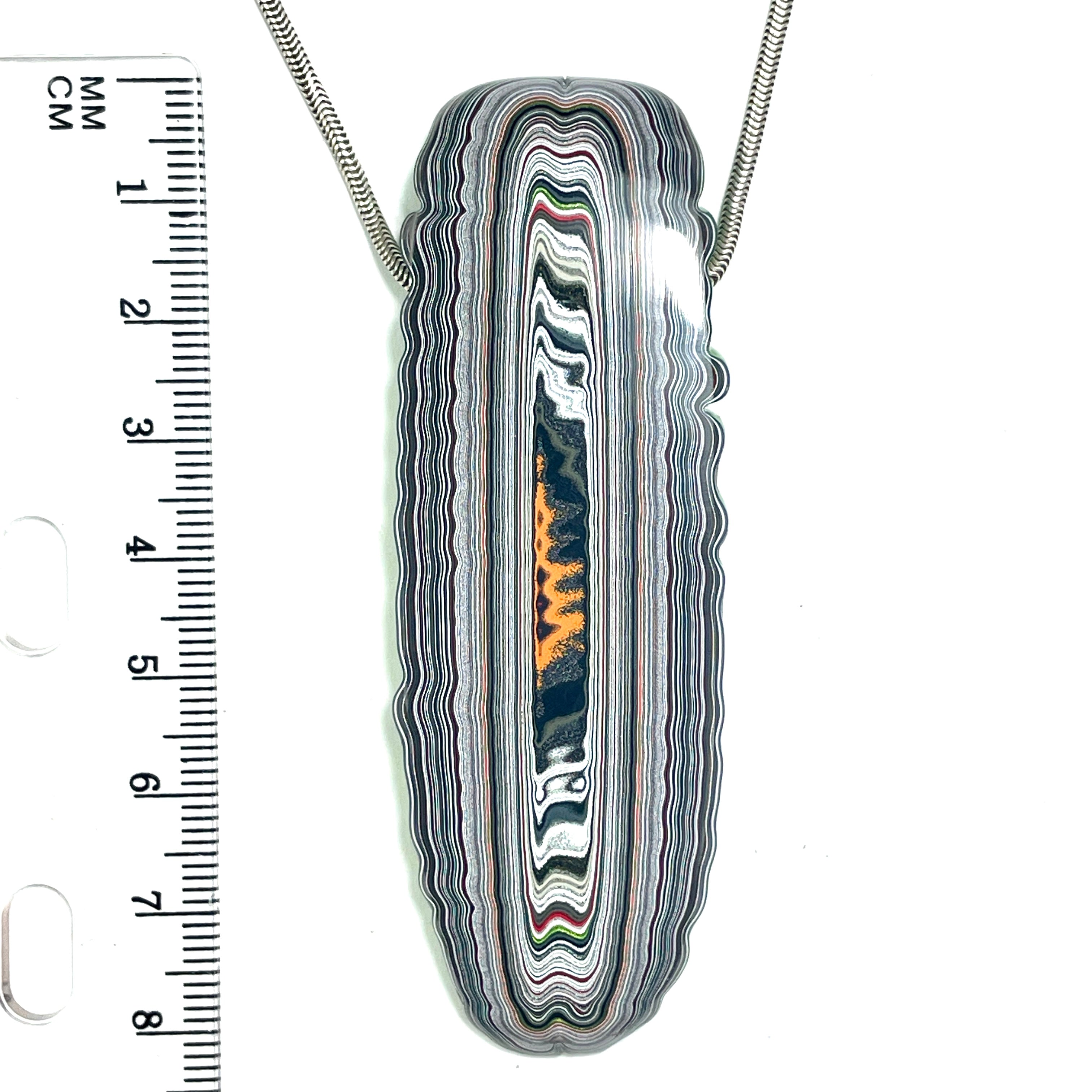DVH Mojito Green Jeep Fordite Bead Pendant Michigan  81x27x11mm (6618) - DVHdesigns