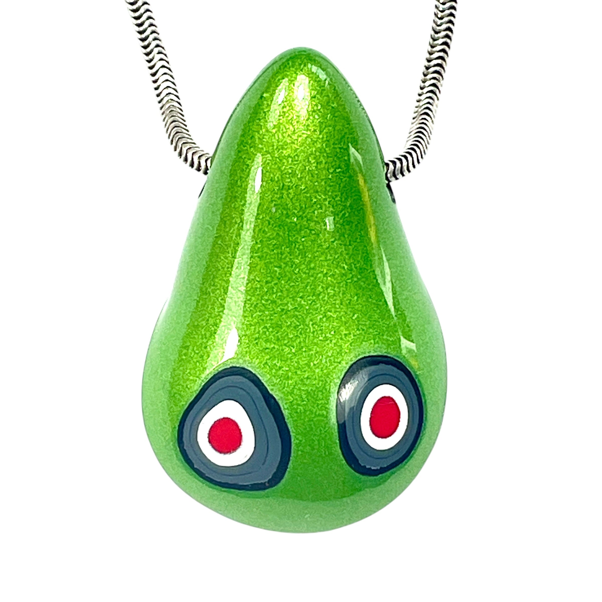 DVH Mojito Green Jeep Fordite Alien Drip Bead Pendant Michigan 38x24x14mm (6621) - DVHdesigns