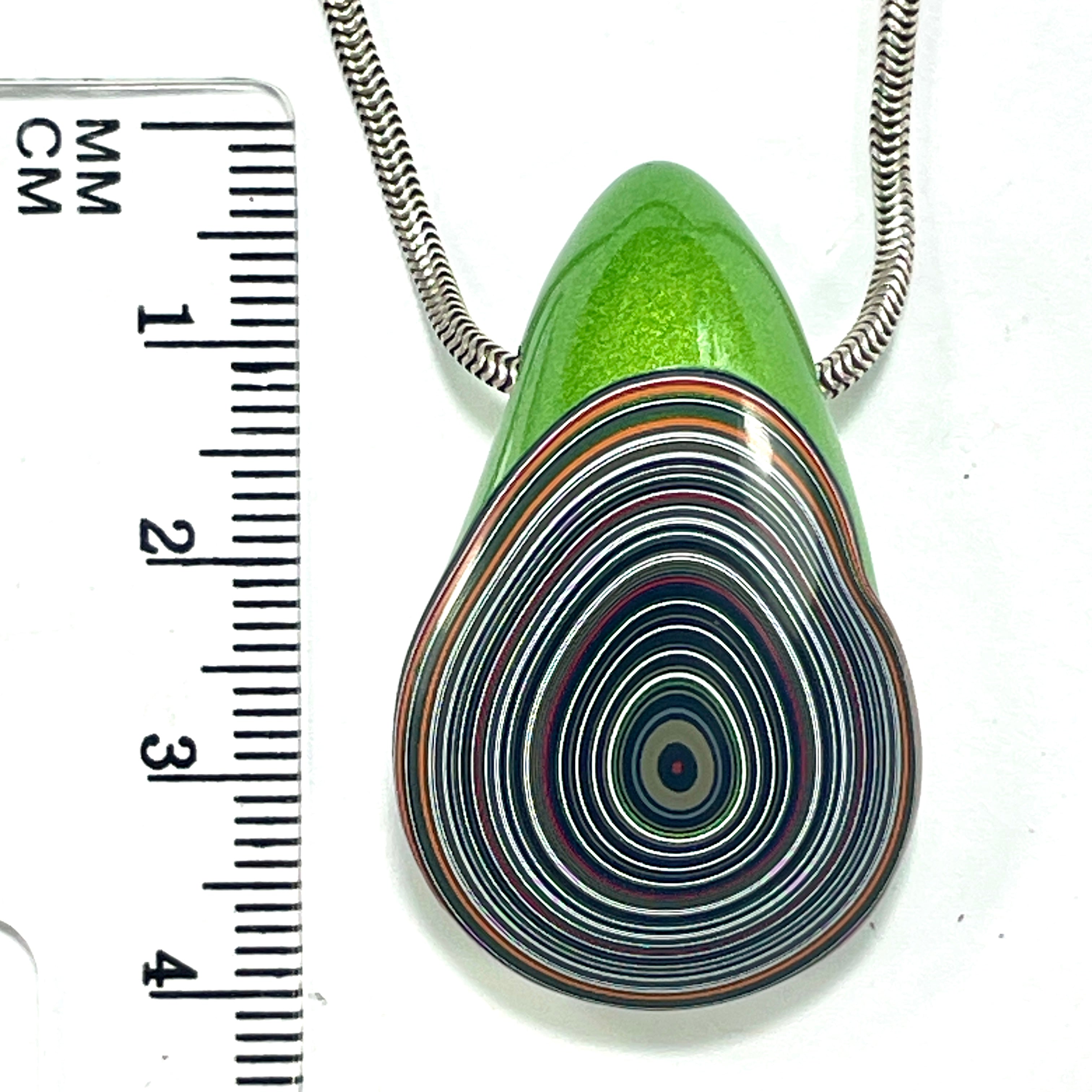 DVH Mojito Green Jeep Fordite Alien Drip Bead Pendant Michigan 38x24x14mm (6621) - DVHdesigns