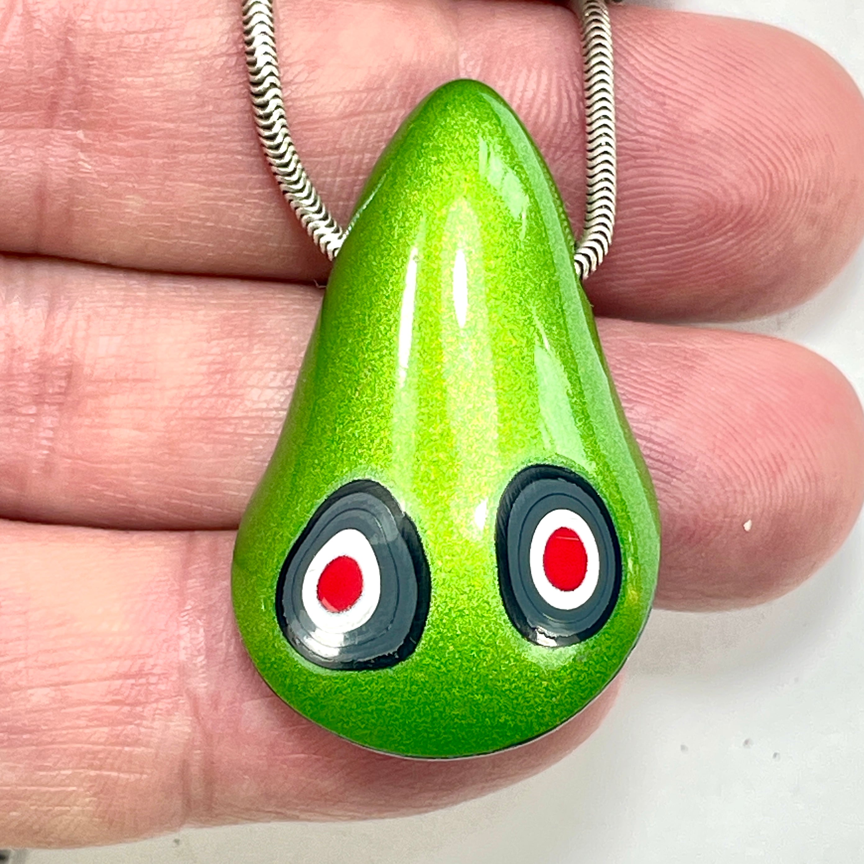 DVH Mojito Green Jeep Fordite Alien Drip Bead Pendant Michigan 38x24x14mm (6621) - DVHdesigns