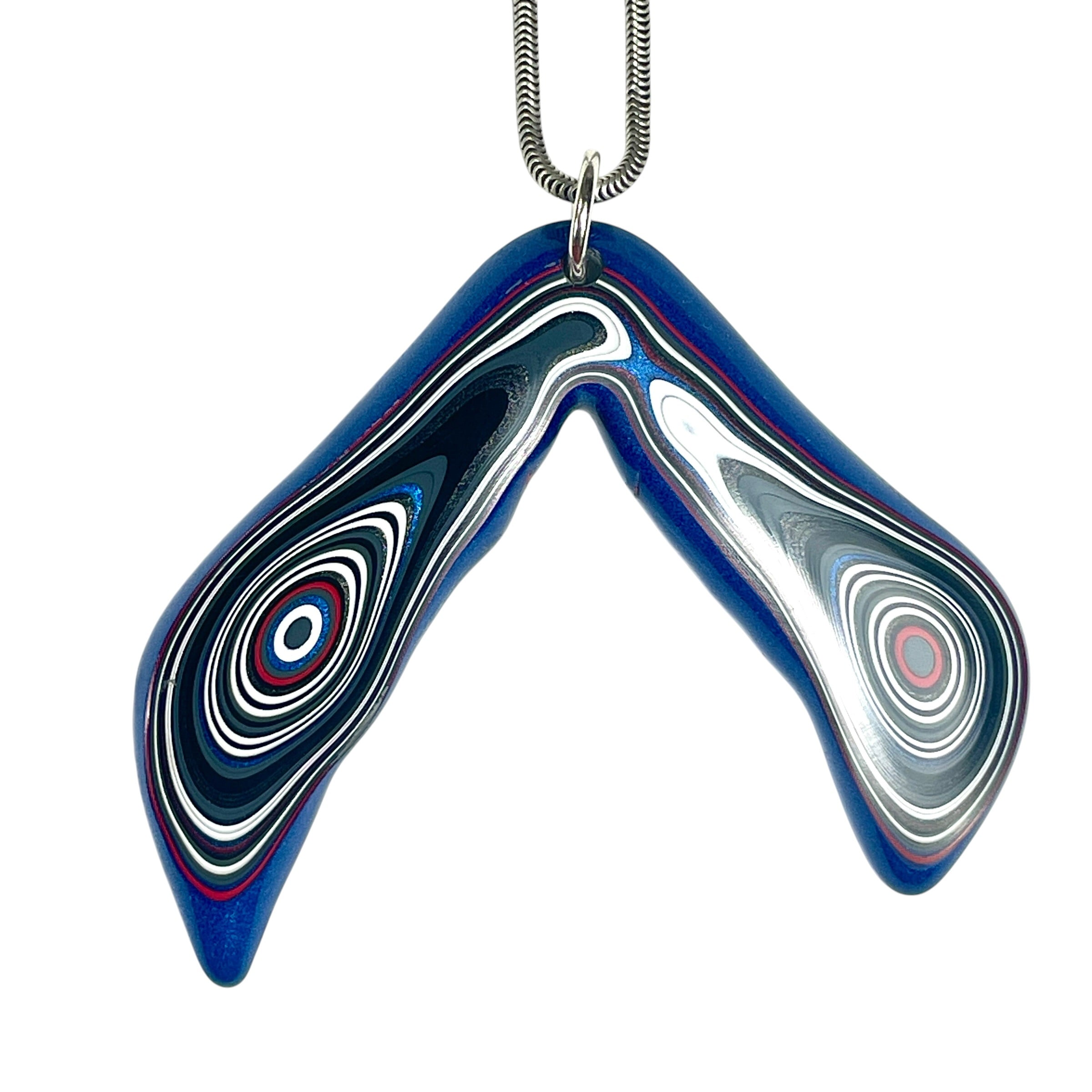 DVH Michigan Fordite Rare Corner Drip Bead Pendant Chv Frd Jp 64x53x7mm (6631)