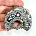 DVH Fordite Specimen Donut Buck Hole Polished Face Michigan Chv Frd Jp (6663) - DVHdesigns