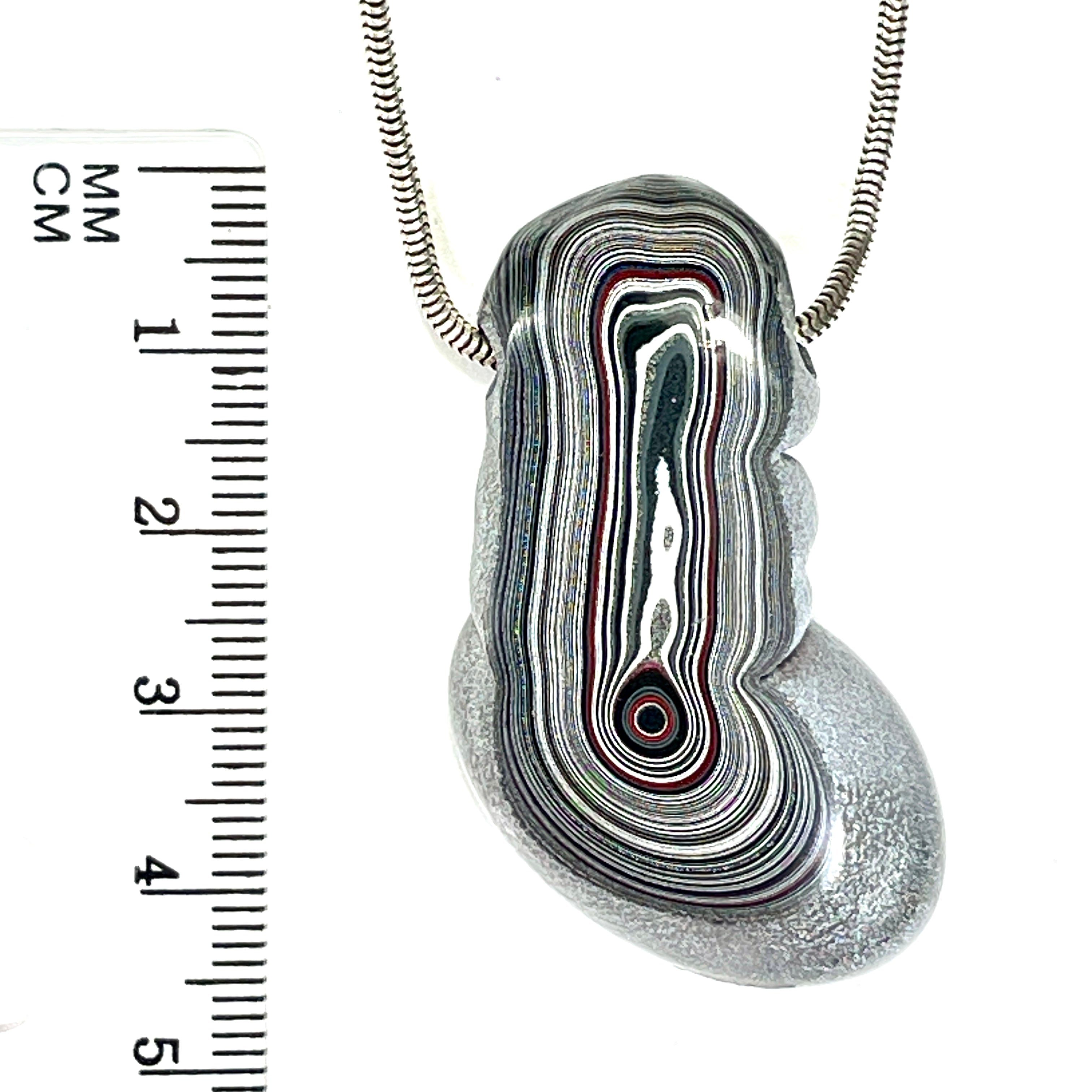 DVH Phallic Fordite Bead Pendant Necklace Michigan Chv Frd Jp 46x27x12mm (6665) - DVHdesigns