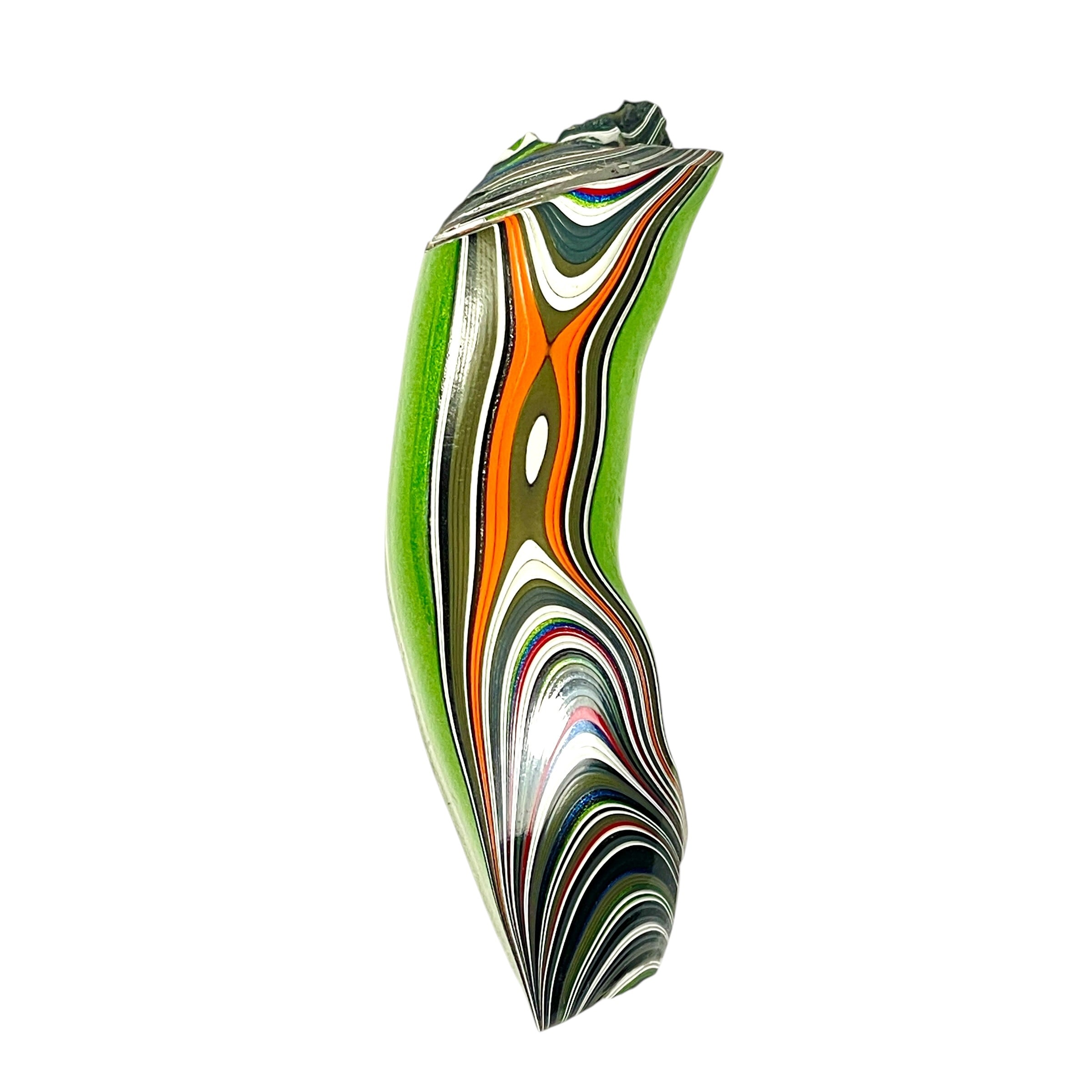 DVH Mojito Green Jeep Fordite Specimen Polished Face Michigan (6690)