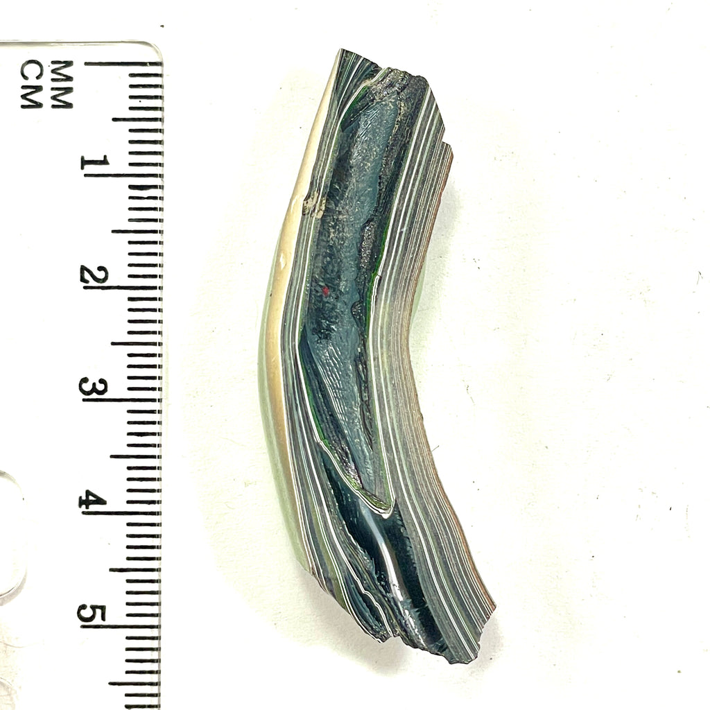 DVH Mojito Green Jeep Fordite Specimen Polished Face Michigan (6690)