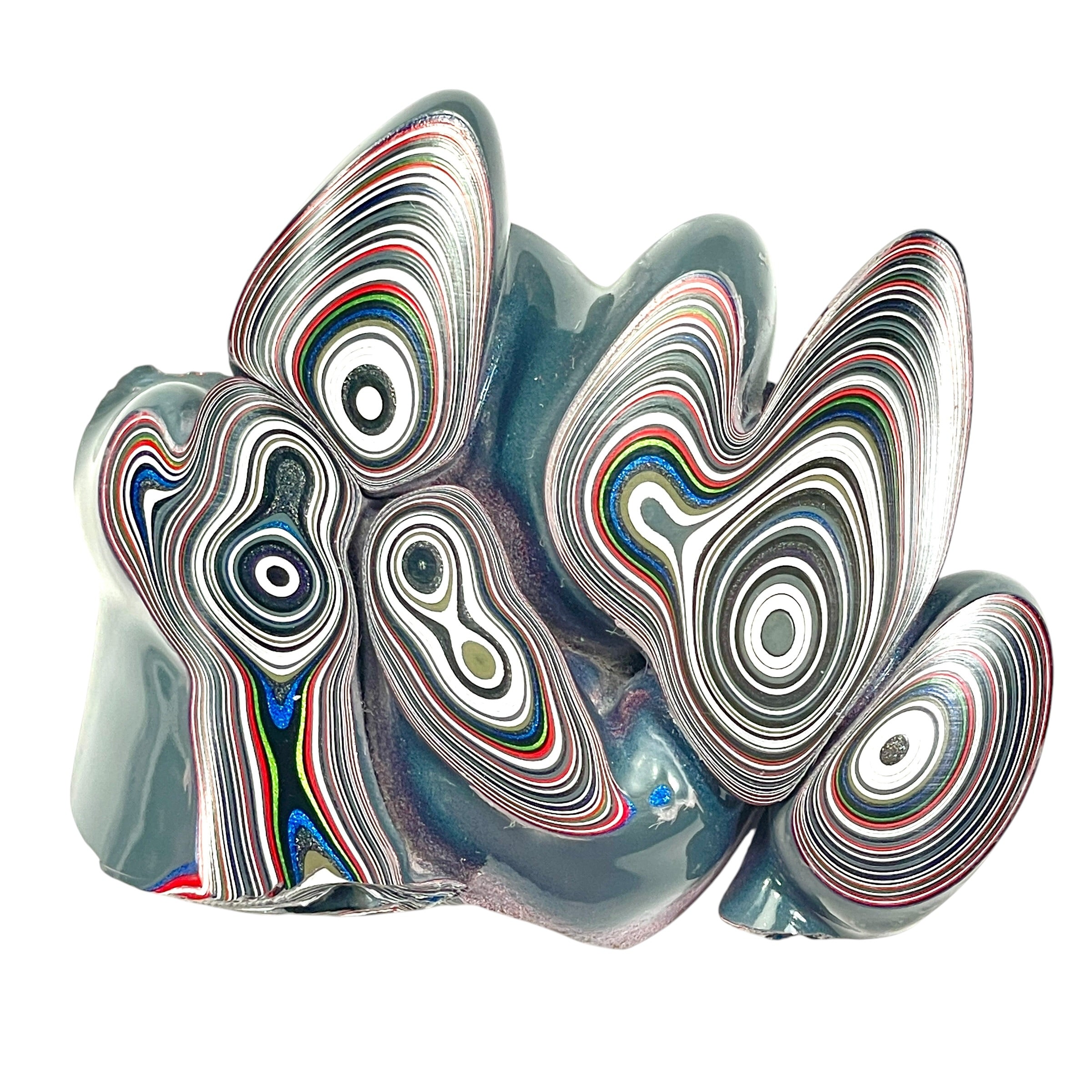 DVH Genuine Fordite Specimen Polished Face Michigan Chv Frd Jp (6691)