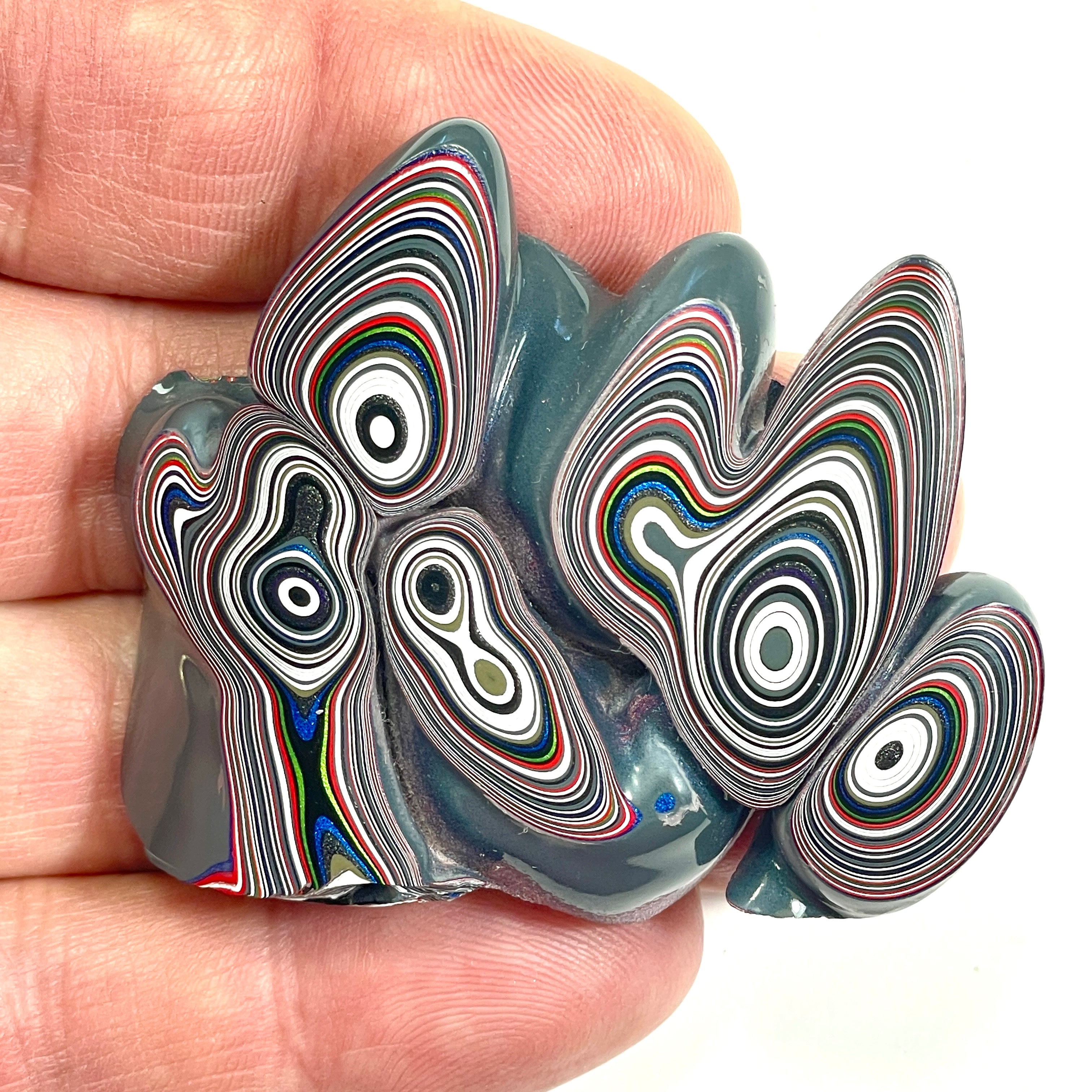 DVH Genuine Fordite Specimen Polished Face Michigan Chv Frd Jp (6691)