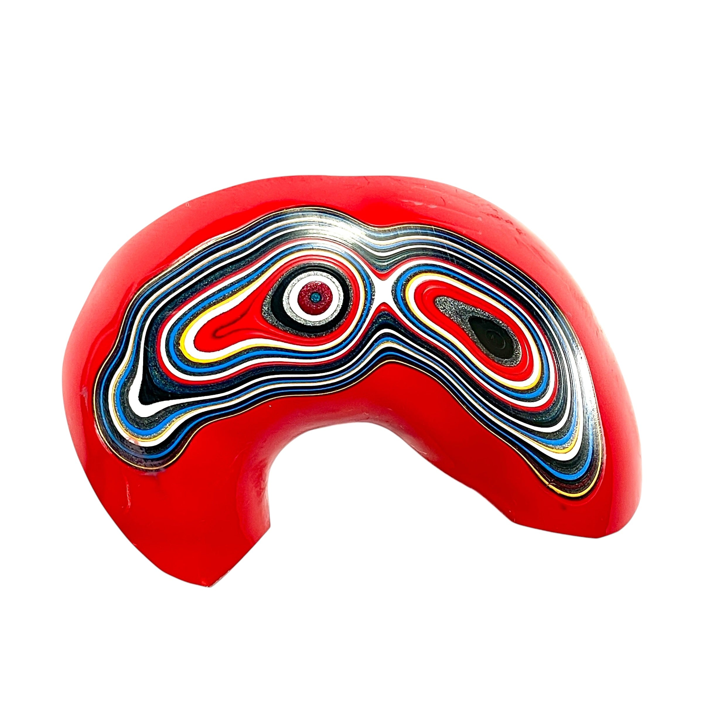 DVH Red Fordite Specimen Polished Face Michigan Chv Frd Jp (6692)