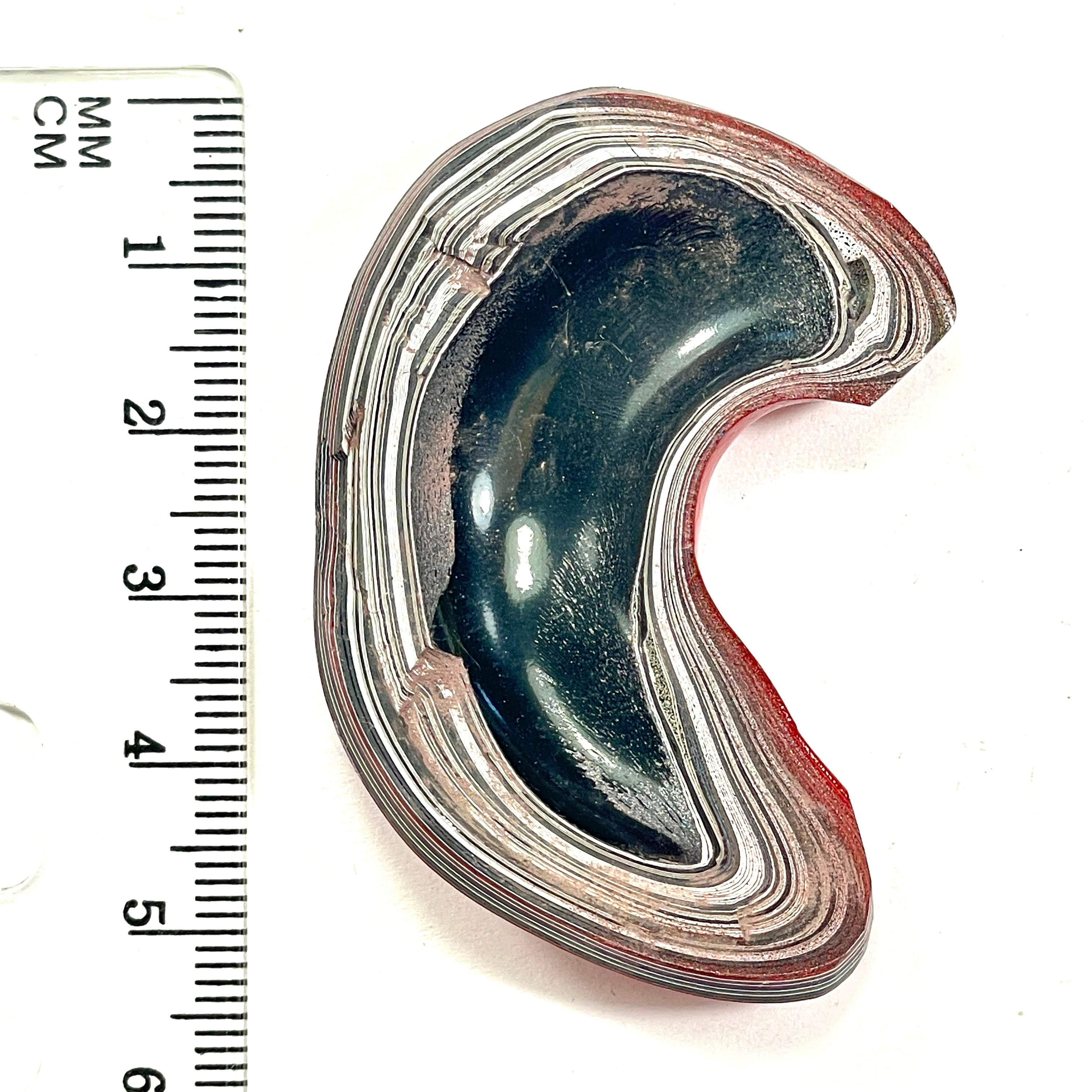 DVH Red Fordite Specimen Polished Face Michigan Chv Frd Jp (6692)