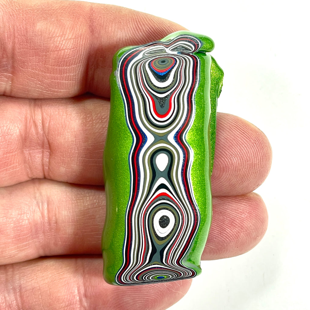 DVH Genuine Fordite Specimen Polished Face Michigan Chv Frd Jp (6695)