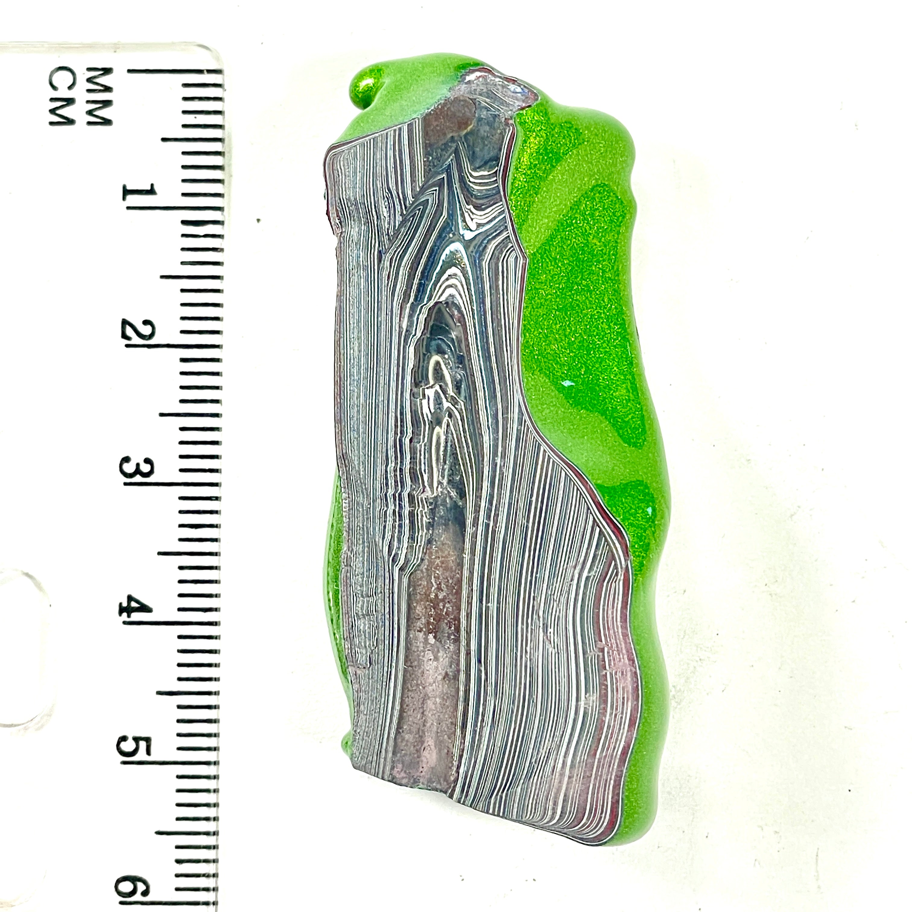 DVH Genuine Fordite Specimen Polished Face Michigan Chv Frd Jp (6695)