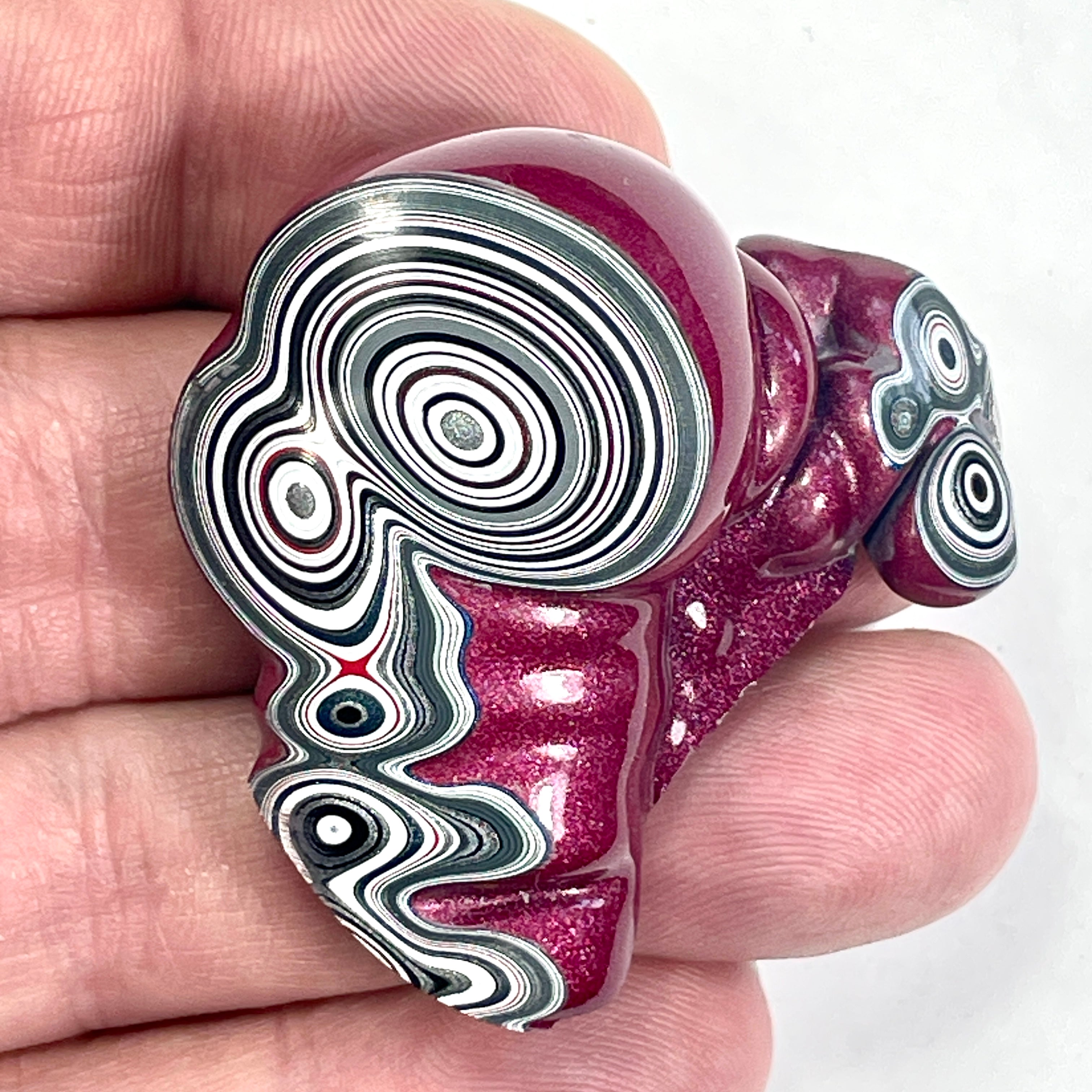 DVH Tuscadero Pink Jp Fordite Specimen Polished Face Michigan (6701)