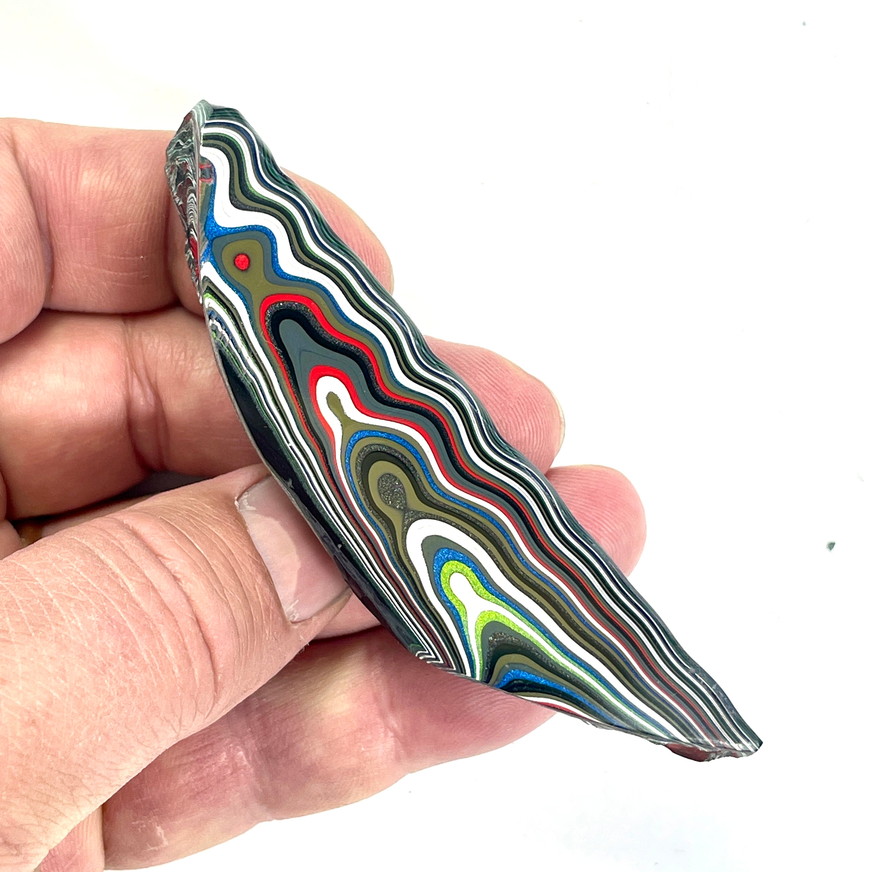 DVH Genuine Fordite Specimen Polished Face Michigan Chv Frd Jp (6703)