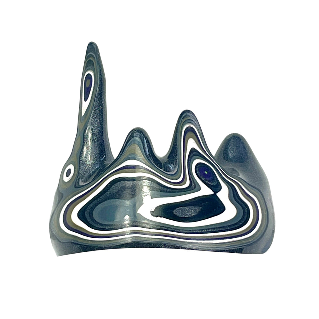 DVH Genuine Fordite Stalactite Specimen Polished Face Michigan Chv Frd Jp (6704)