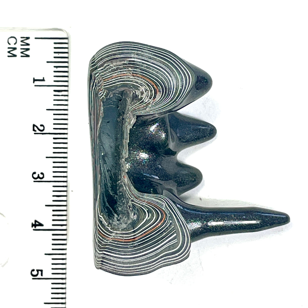 DVH Genuine Fordite Stalactite Specimen Polished Face Michigan Chv Frd Jp (6704)