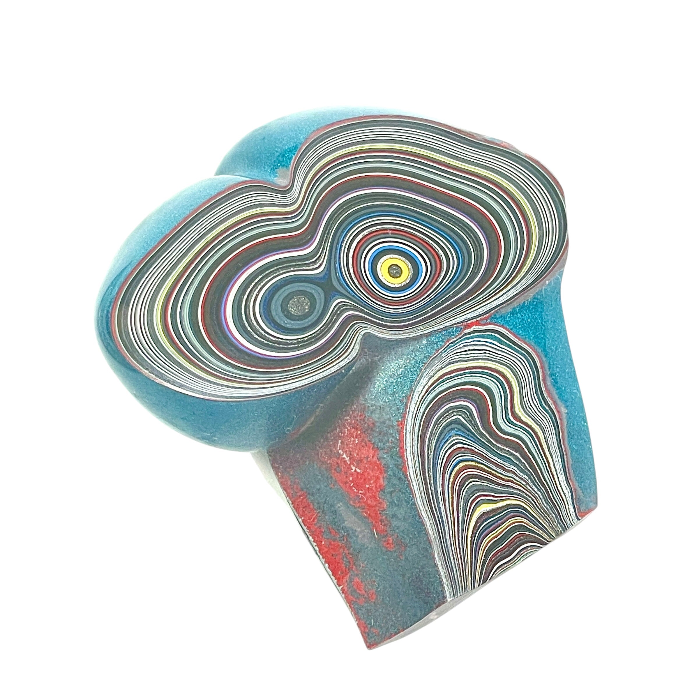 DVH Bikini Pearl Blue Jp Fordite Specimen Polished Face Michigan (6706)