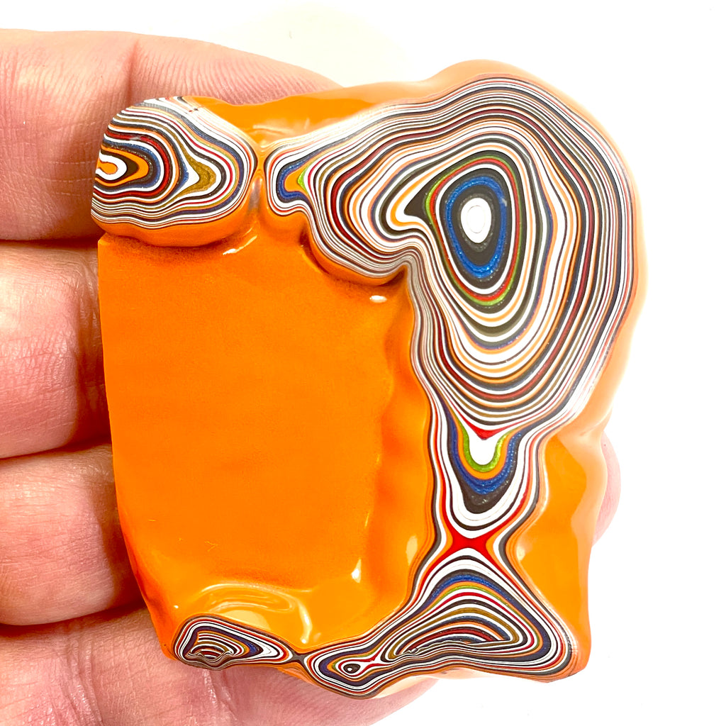 DVH Joose Orange Jp Fordite Specimen Polished Face Michigan (6708)