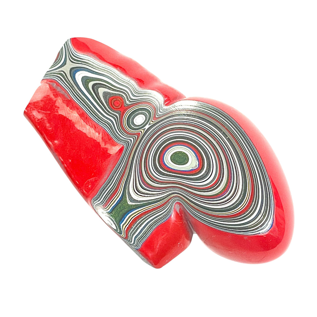 DVH Genuine Red Fordite Specimen Polished Face Michigan Chv Frd Jp (6710)
