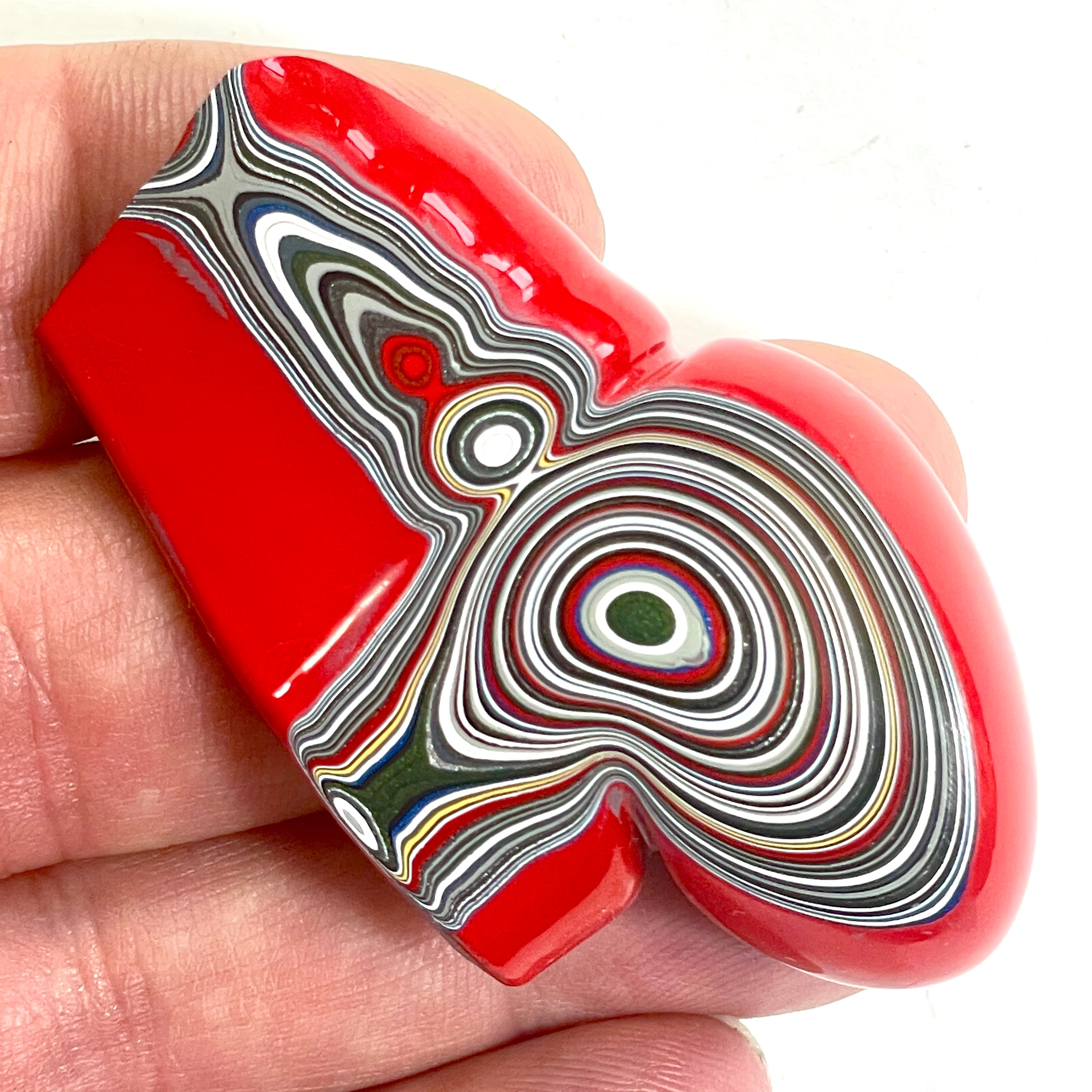 DVH Genuine Red Fordite Specimen Polished Face Michigan Chv Frd Jp (6710)