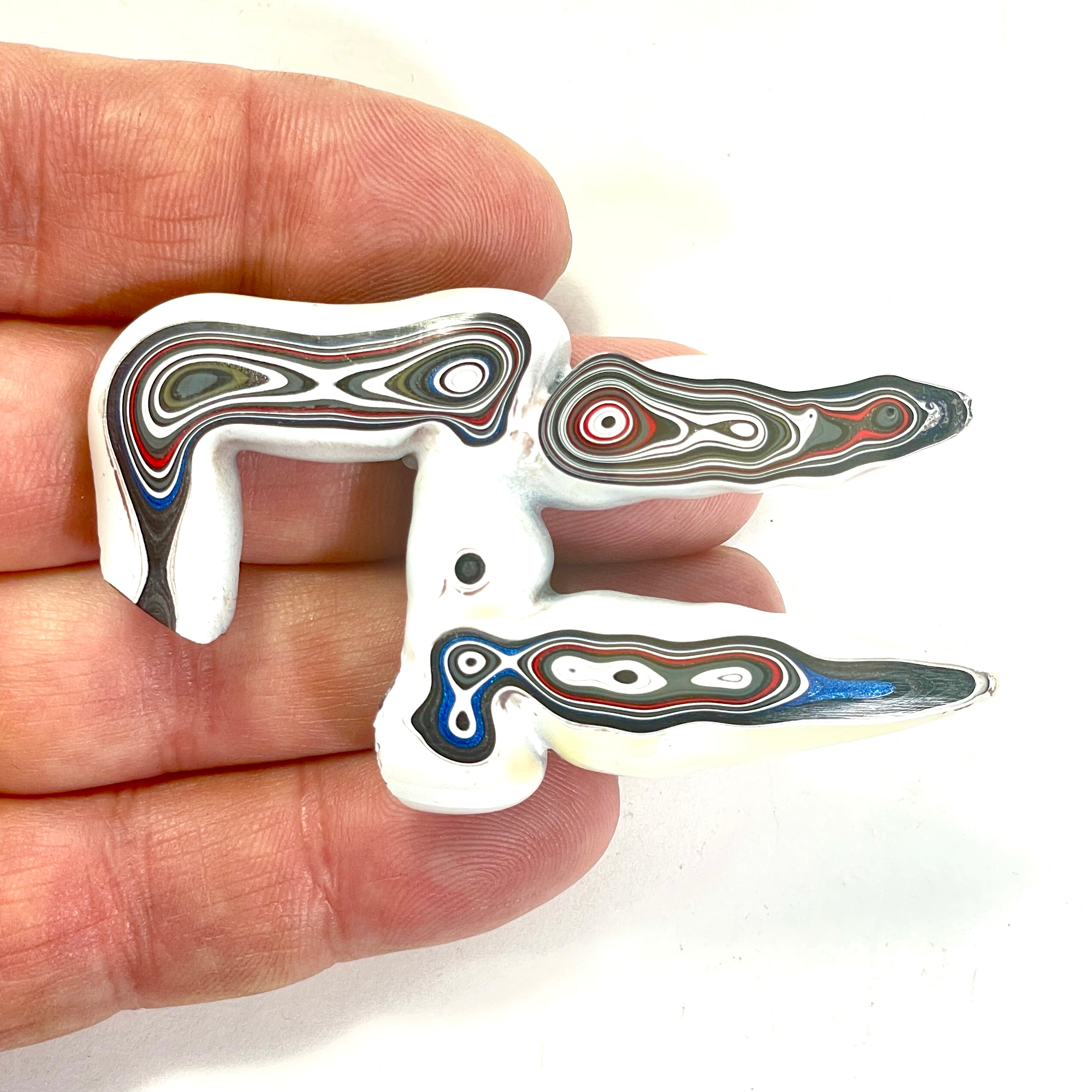 DVH Genuine Fordite Stalactite Specimen Polished Face Michigan Chv Frd Jp (6711)