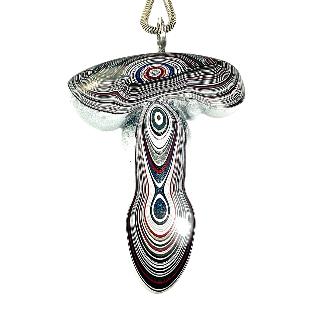 DVH/PC Phallic Fordite Stalactite Penis Pendant Michigan Chv Frd Jp 52x40x13mm (6725)