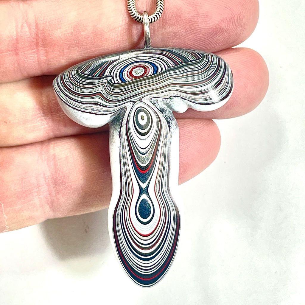 DVH/PC Phallic Fordite Stalactite Penis Pendant Michigan Chv Frd Jp 52x40x13mm (6725)