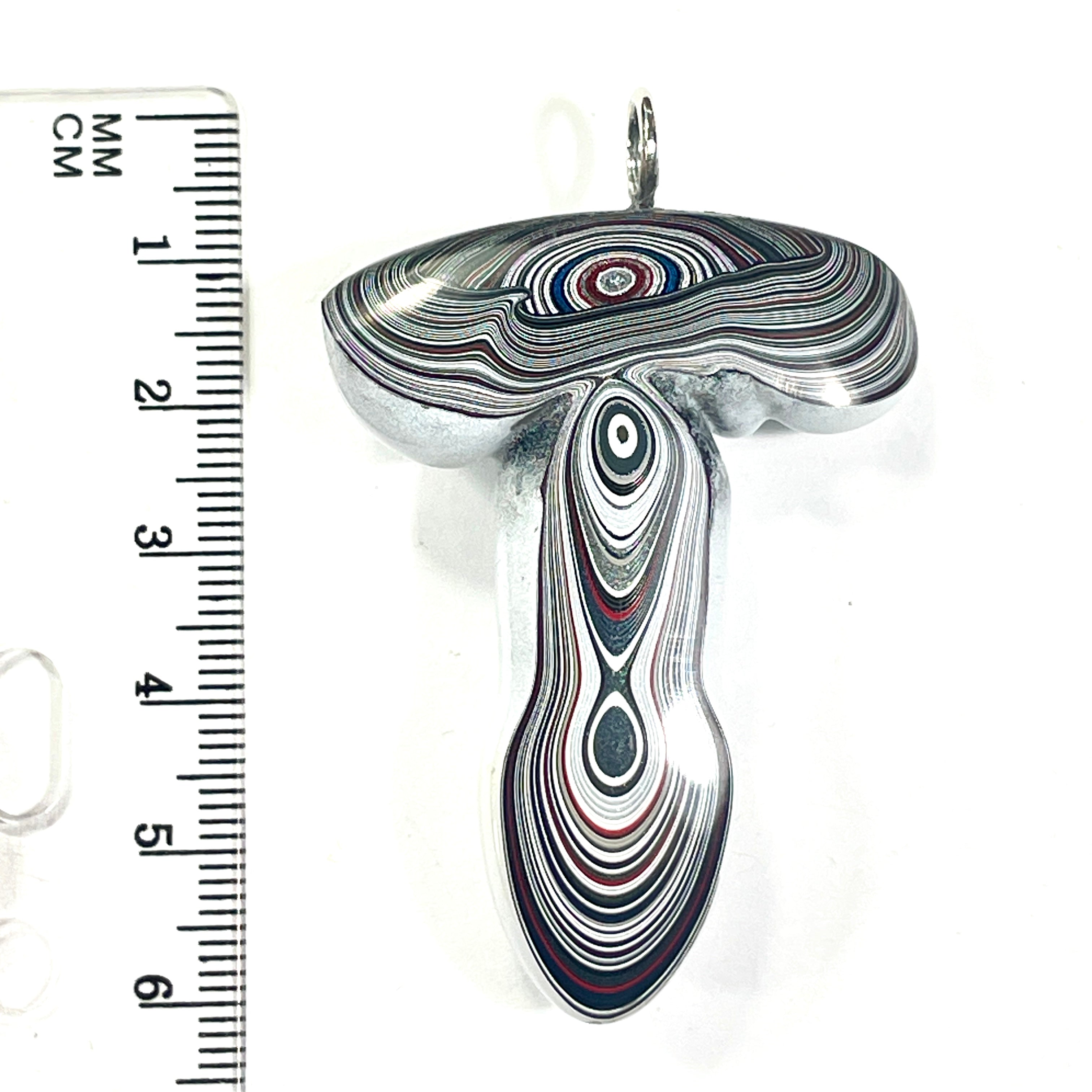 DVH/PC Phallic Fordite Stalactite Penis Pendant Michigan Chv Frd Jp 52x40x13mm (6725)
