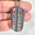 DVH Michigan Fordite Pendant Necklace Chv Frd Jp 38x22x9mm (6729)