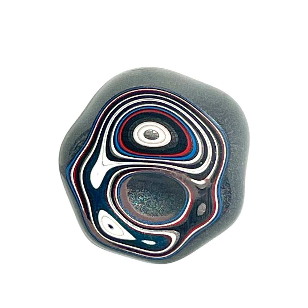 DVH Rare Michigan Fordite Hex Bolt Cap Cabochon Chv Frd Jp 25x25x9mm (6752)