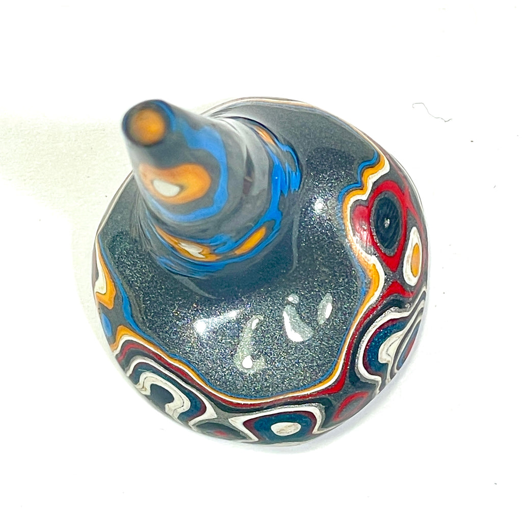 DVH Rare Michigan Fordite Hex Bolt Cap Stalactite Cabochon 26x26x35mm (6756)