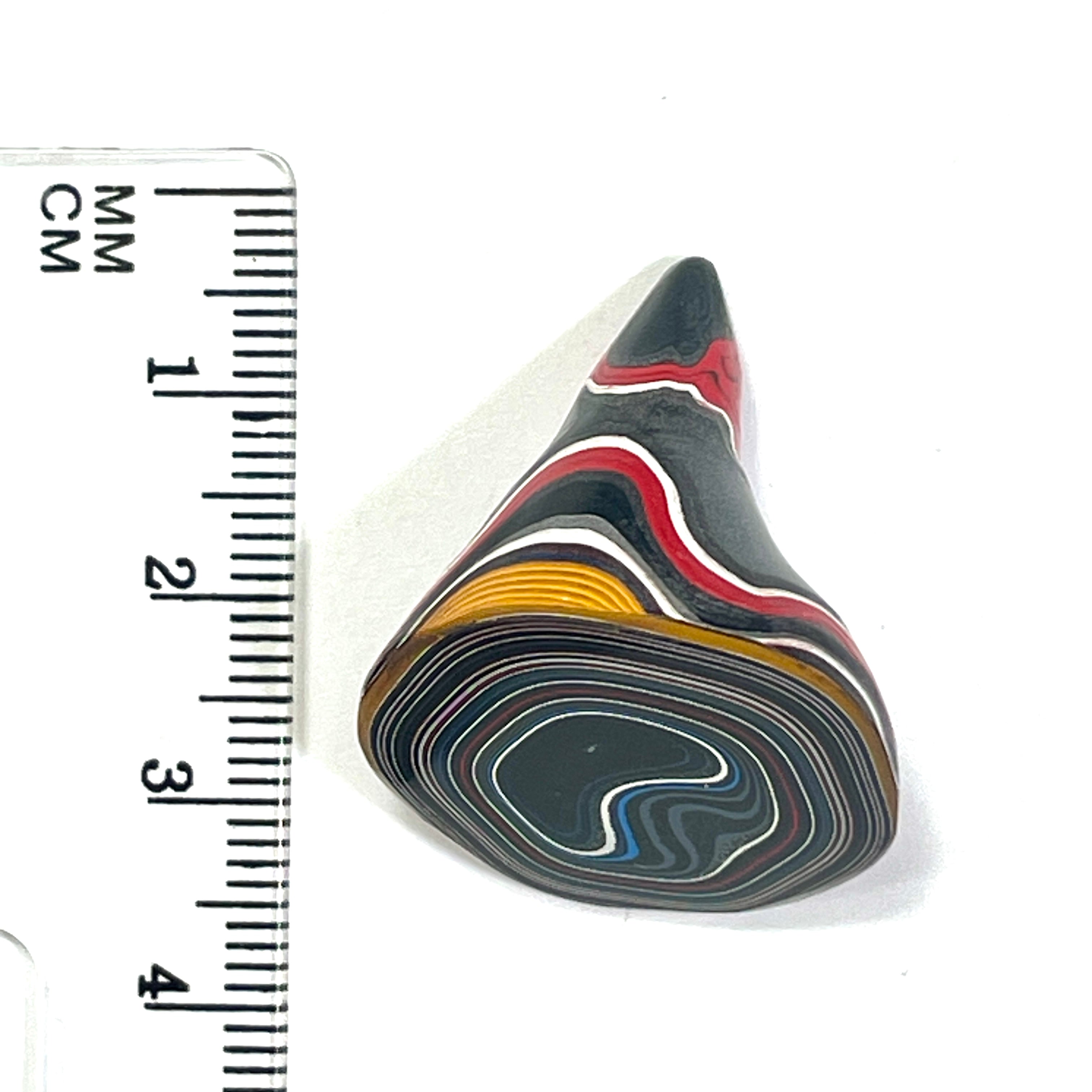DVH Rare Michigan Fordite Hex Bolt Cap Stalactite Cabochon 24x26x25mm (6757)