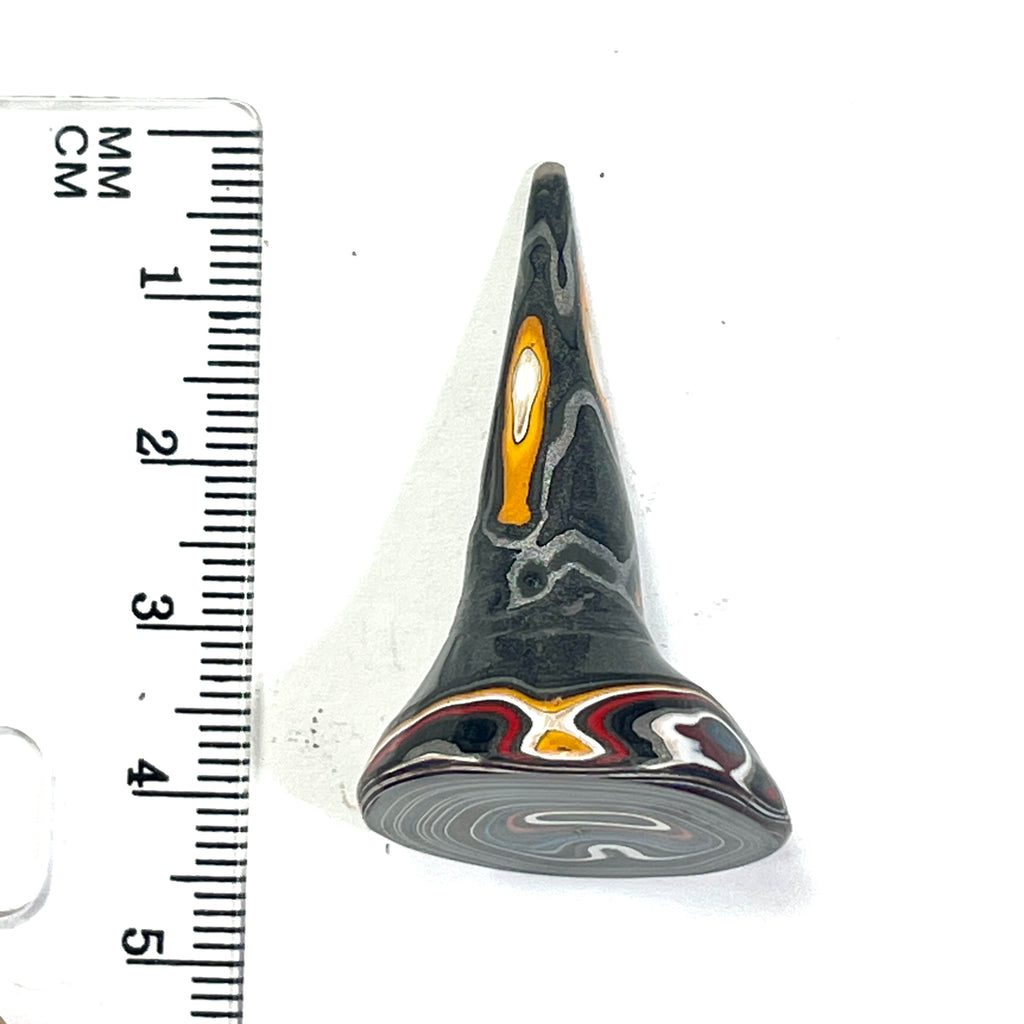 DVH Rare Michigan Fordite Hex Bolt Cap Stalactite Cabochon 25x25x40mm (6759)