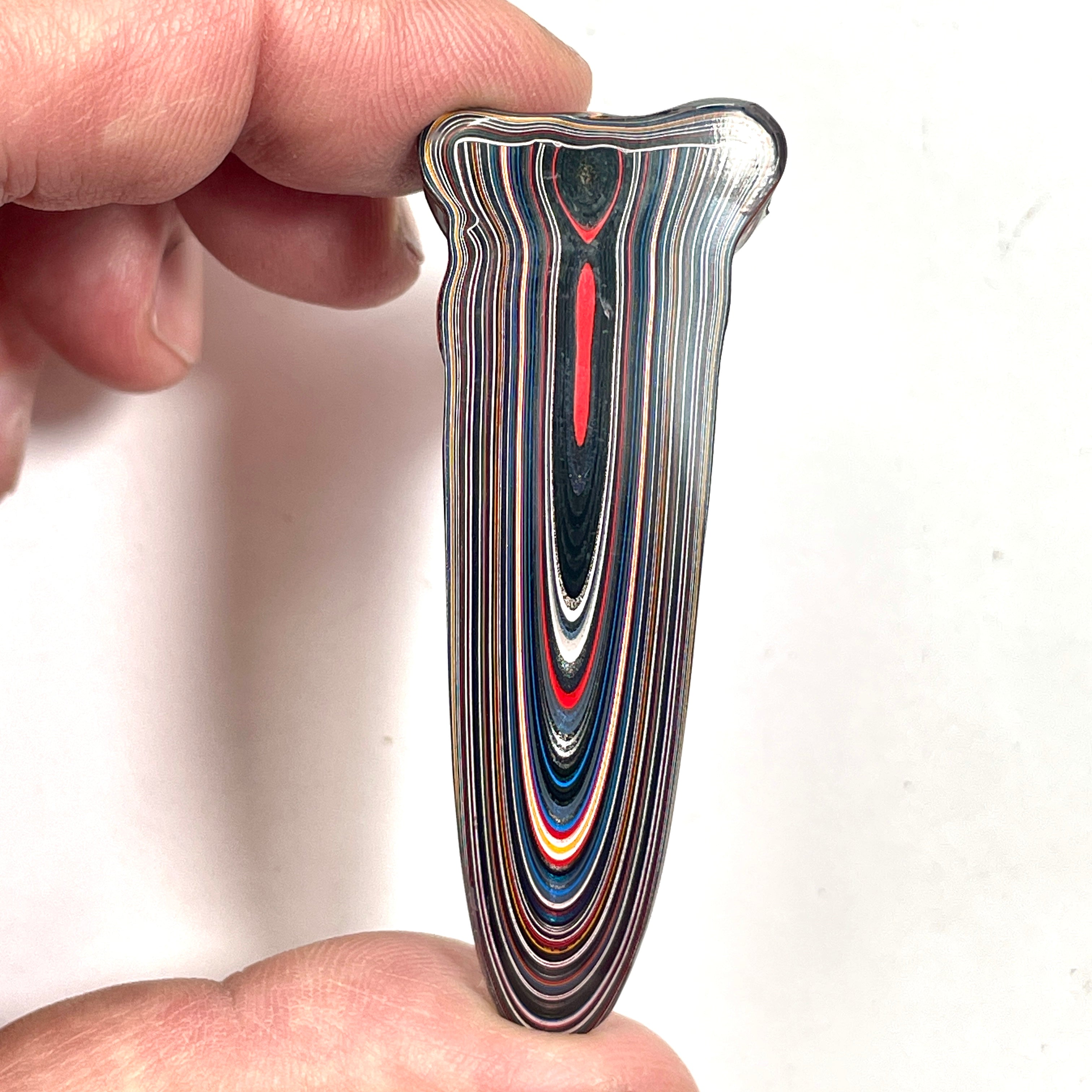 DVH Stalactite Bird Head Fordite Bead Pendant Michigan Chv Frd Jp 64x24x56mm (6795)