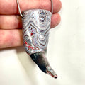 DVH Black Stalactite Phallic Fordite Bead Pendant Michigan Chv Frd Jp 63x32x52mm (6798)