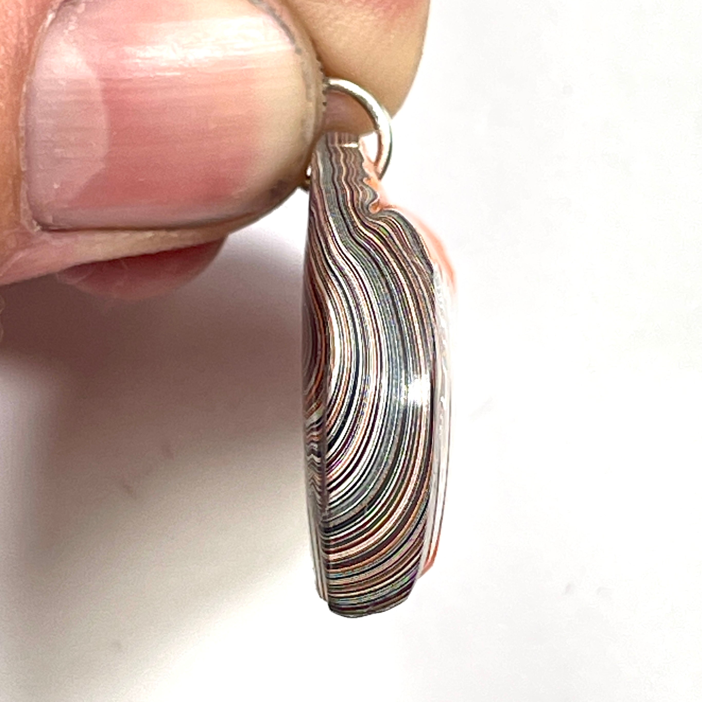 DVH Orange Joose Jp Fordite Pendant Michigan 46x25x9mm (6799)