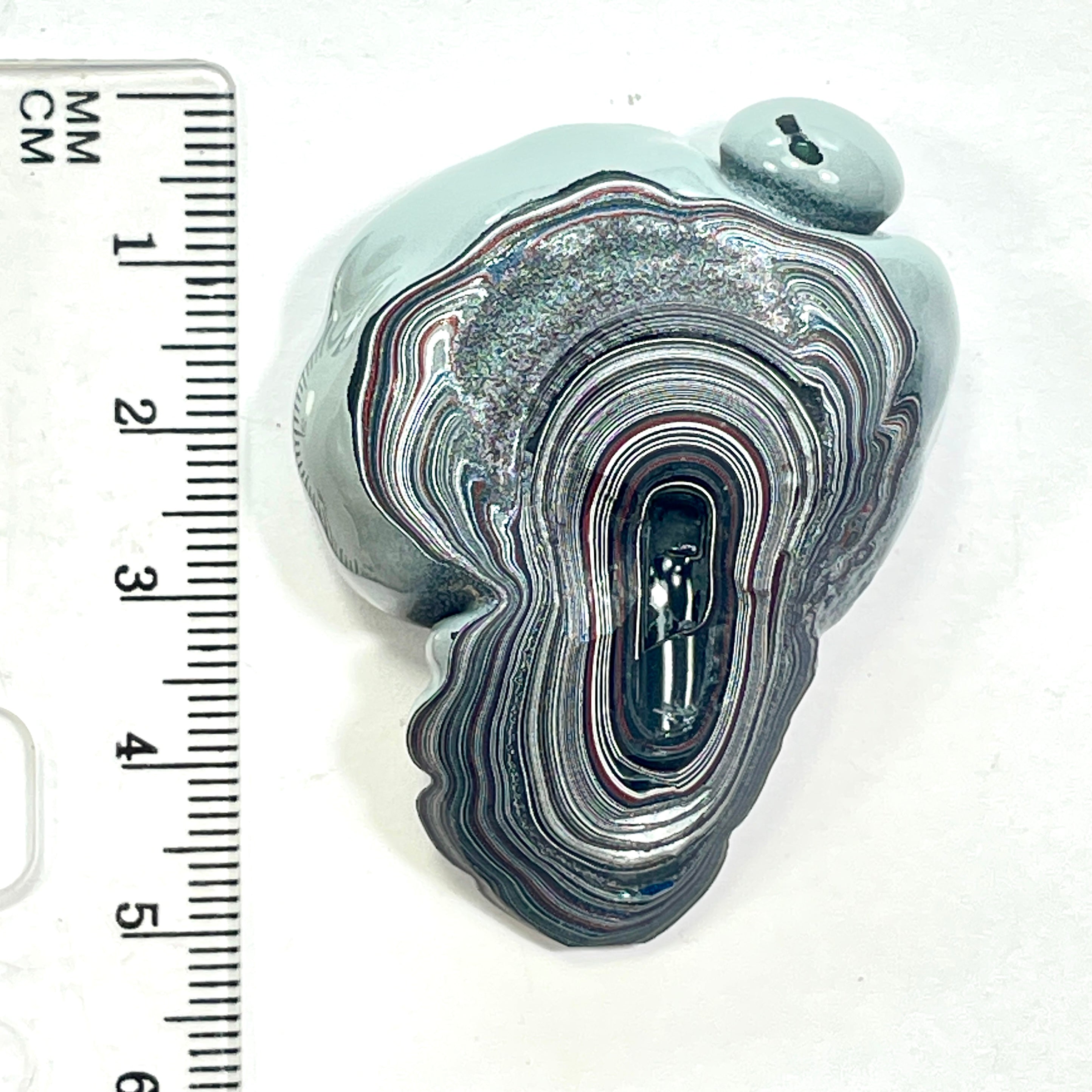 DVH Fordite Specimen Polished Face Michigan Chv Frd Jp (6850)