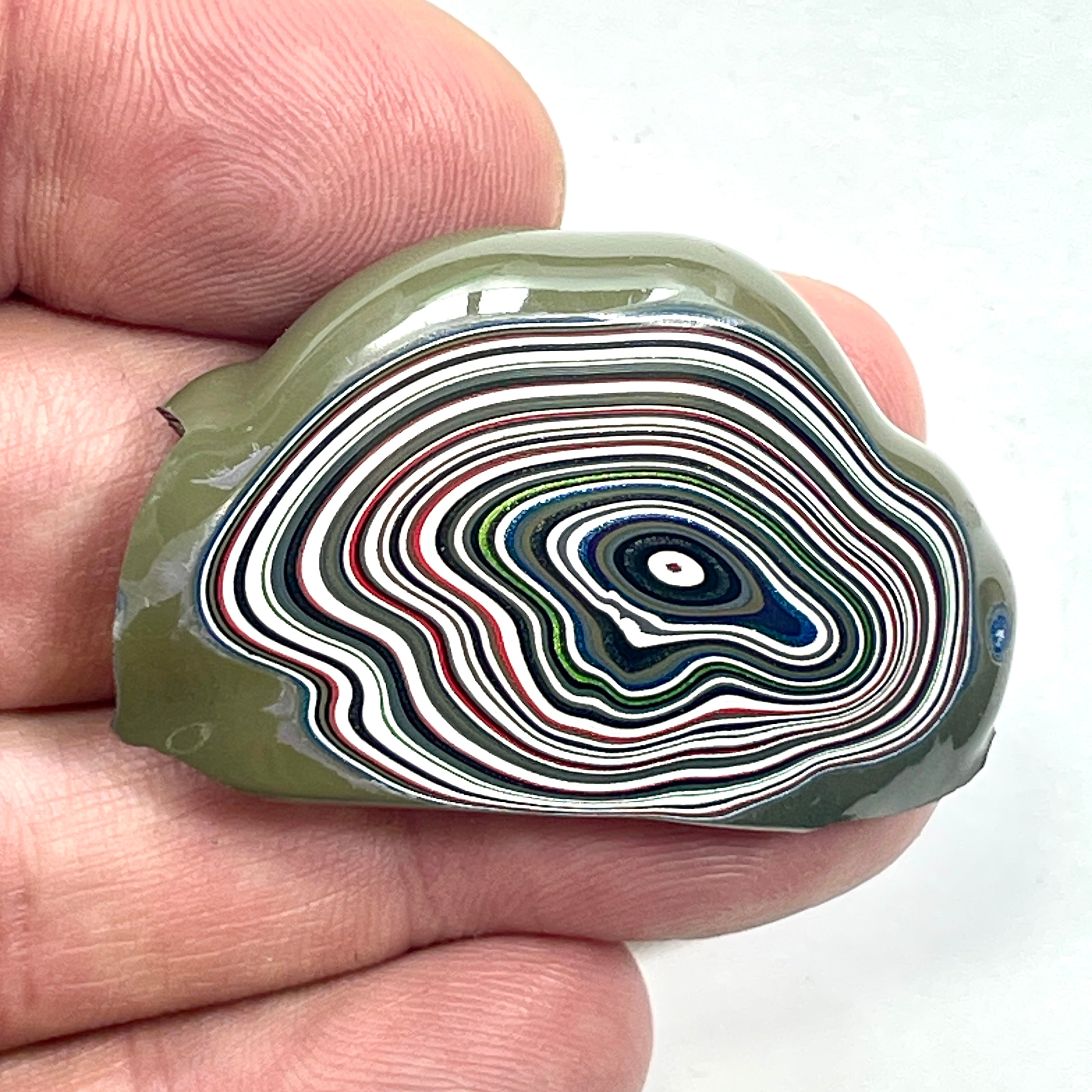 DVH Fordite Specimen Polished Face Michigan Chv Frd Jp (6851)