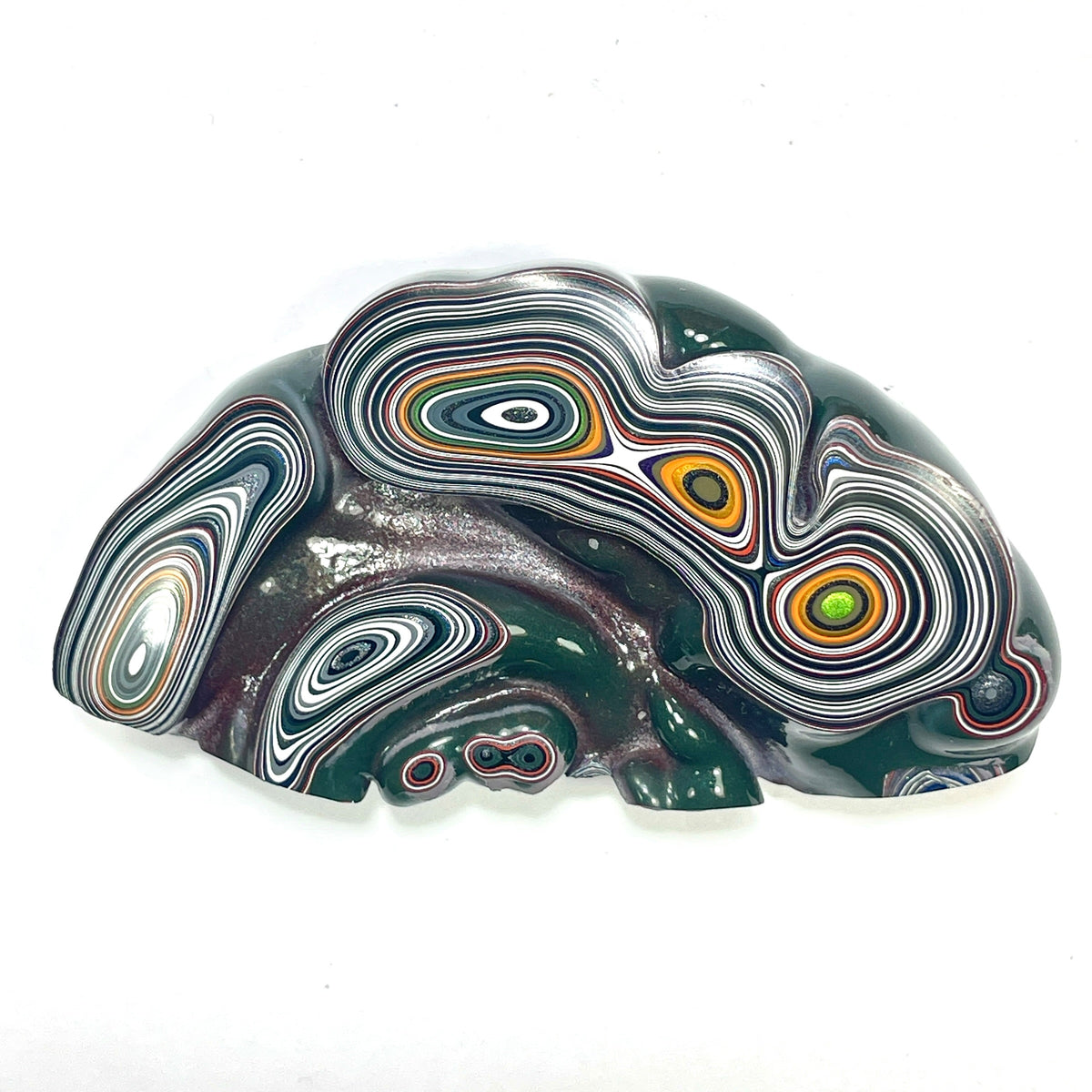 DVH Fordite Specimen Polished Face Michigan Chv Frd Jp (6856)