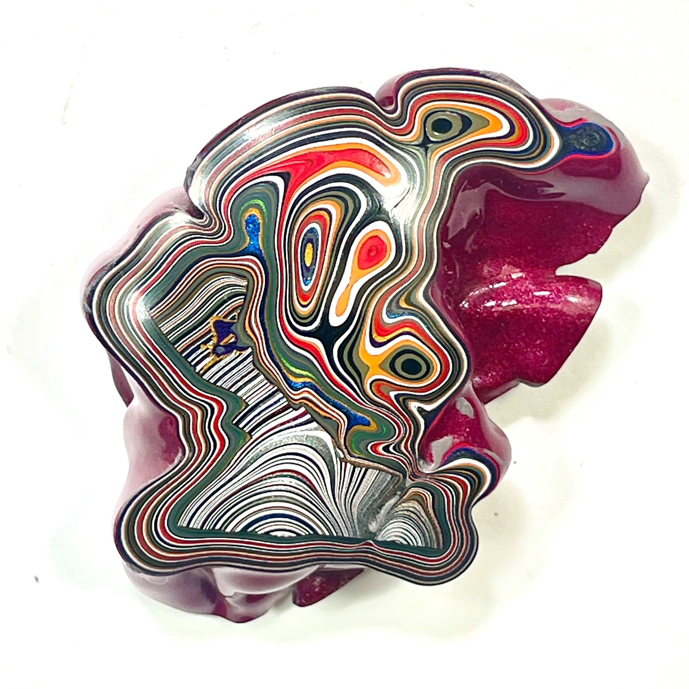 DVH Tuscadero Pink Jp Fordite Specimen Polished Face Michigan (6857)