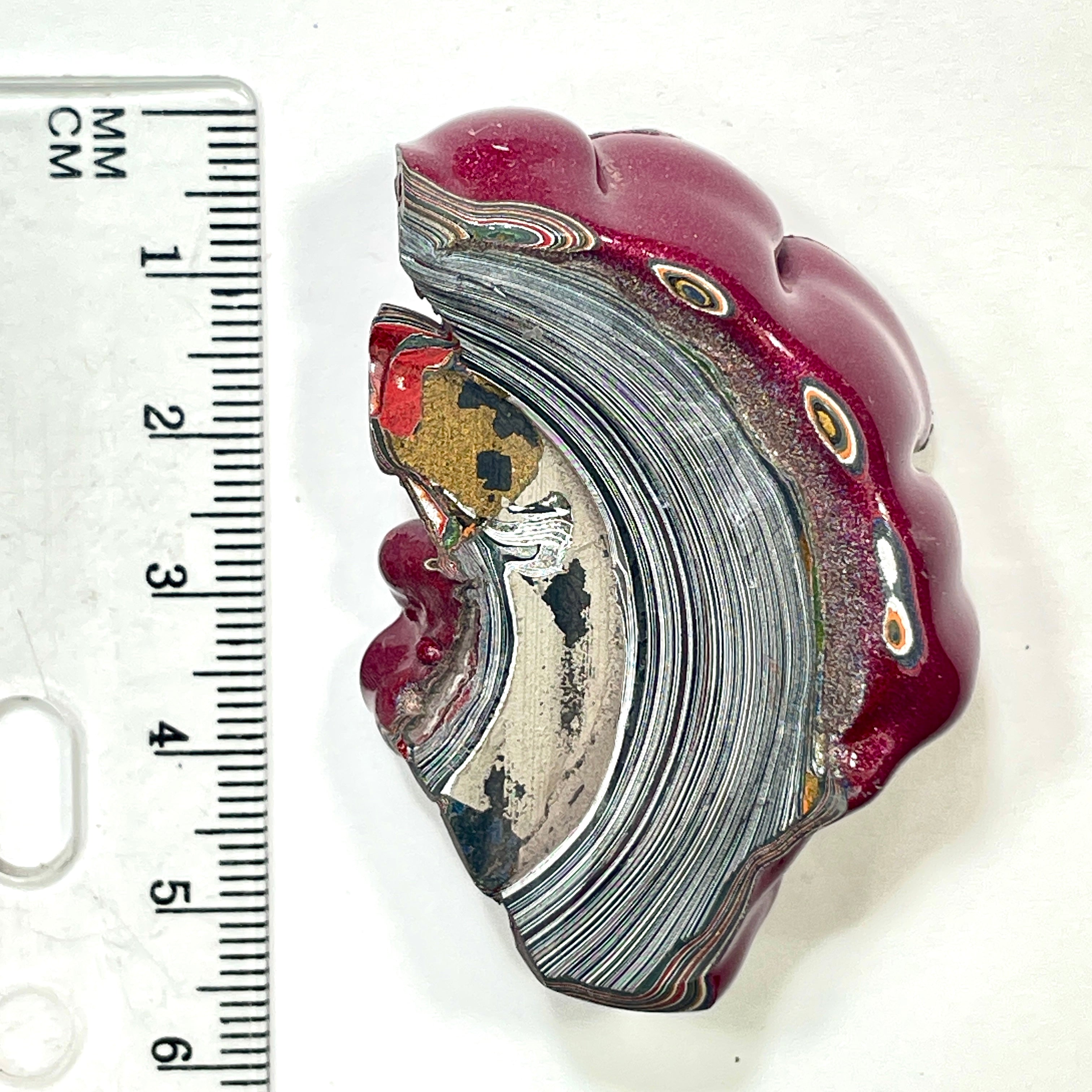 DVH Tuscadero Pink Jp Fordite Specimen Polished Face Michigan (6857)