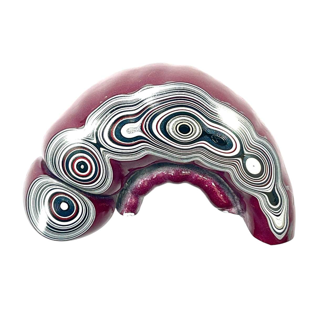DVH Tuscadero Pink Jp Fordite Specimen Polished Face Michigan (6858)