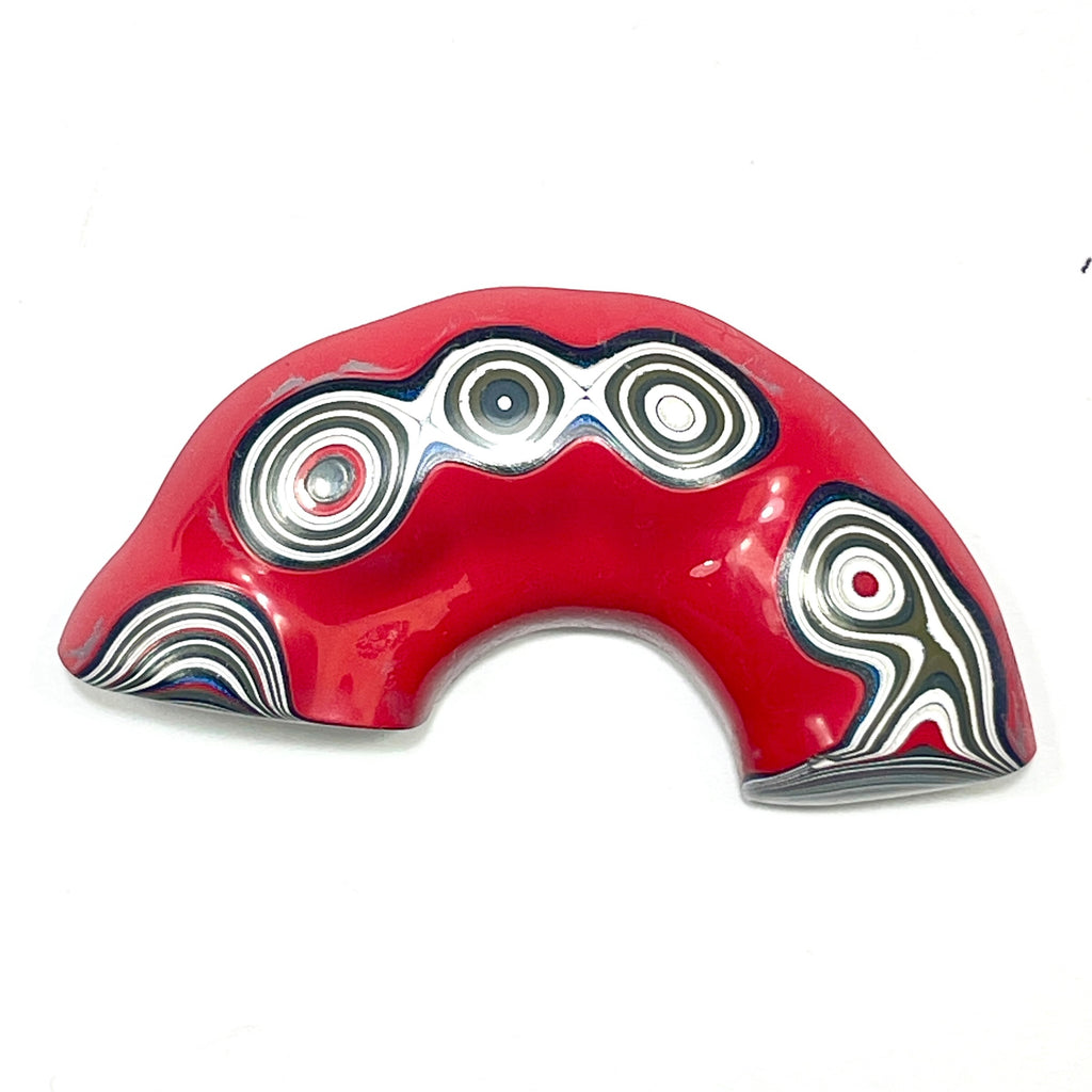 DVH Red Fordite Specimen Polished Face Michigan Chv Frd Jp (6861)