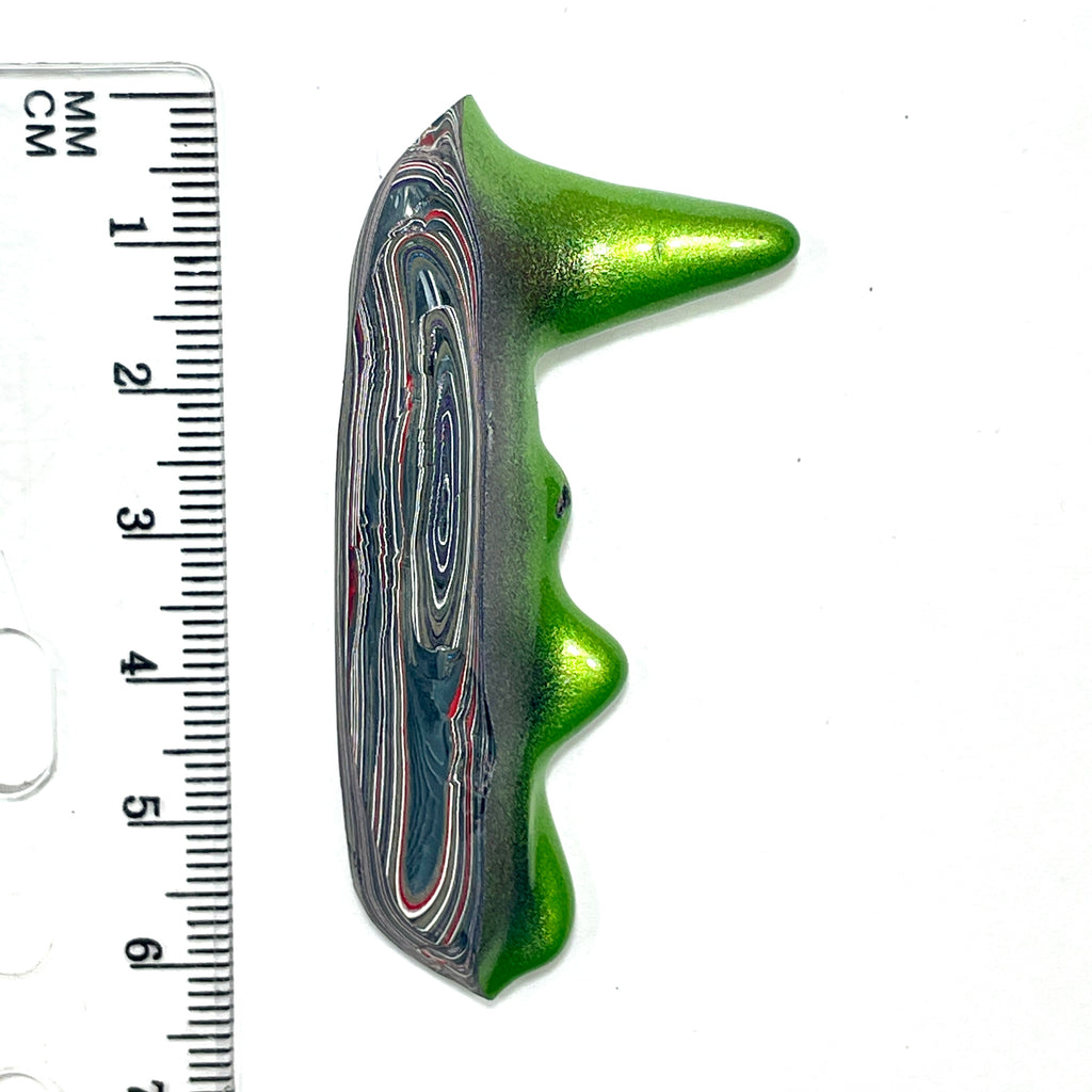 DVH Mojito Green Jp Fordite Seahorse Specimen Polished Face Michigan (6863)