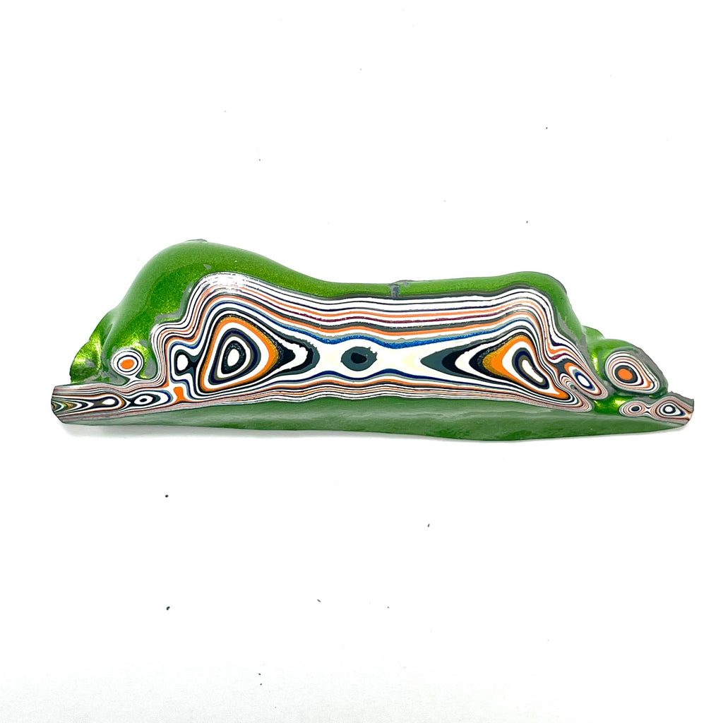 DVH Mojito Green Jp Fordite Specimen Polished Face Michigan (6864)